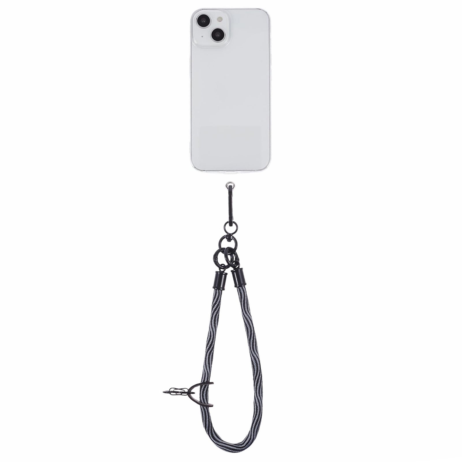 8mm 30cm S-Texture Hand Wrist Strap Short Lanyard Strap with Patch for Mobile Phone Keys Camera