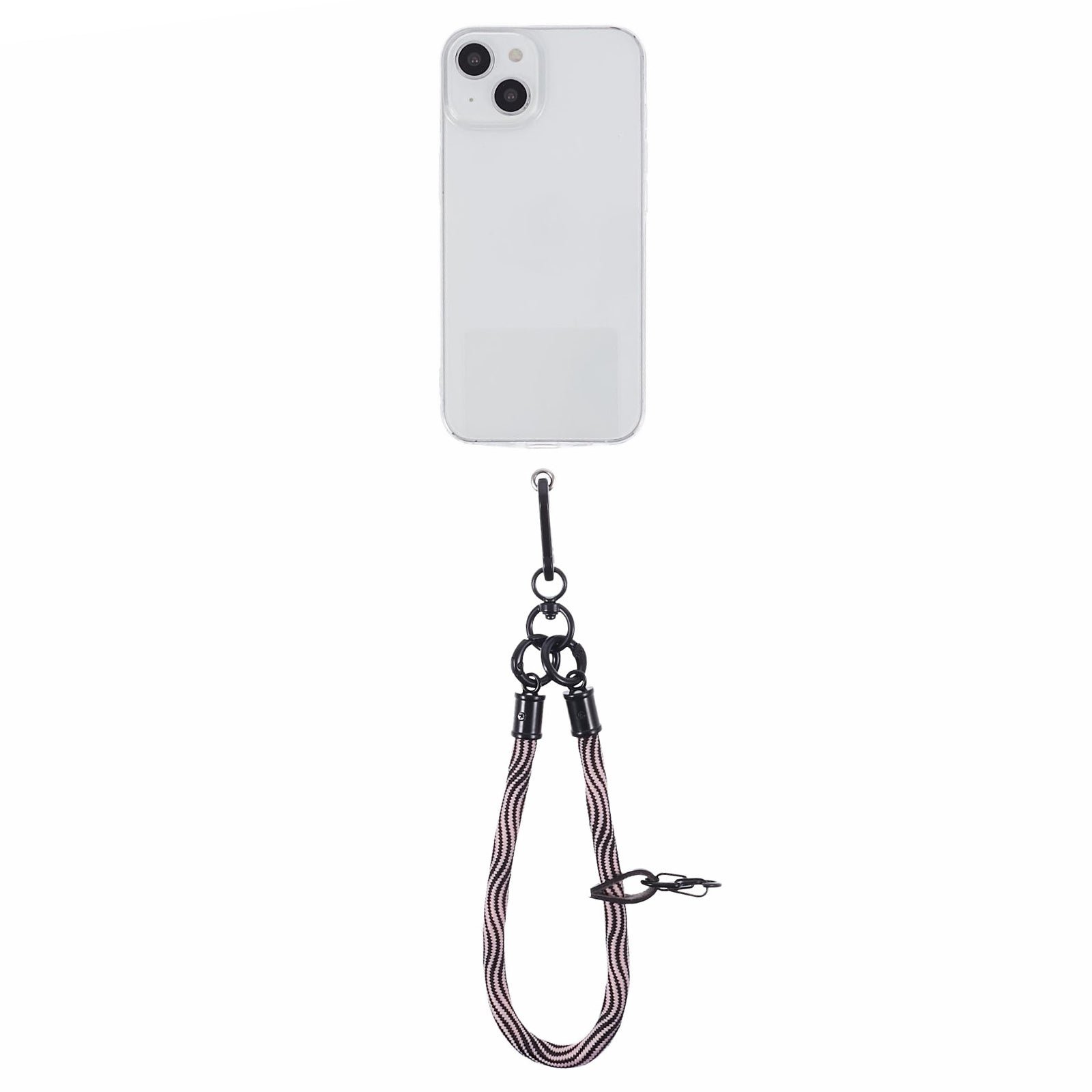 8mm 30cm S-Texture Hand Wrist Strap Short Lanyard Strap with Patch for Mobile Phone Keys Camera