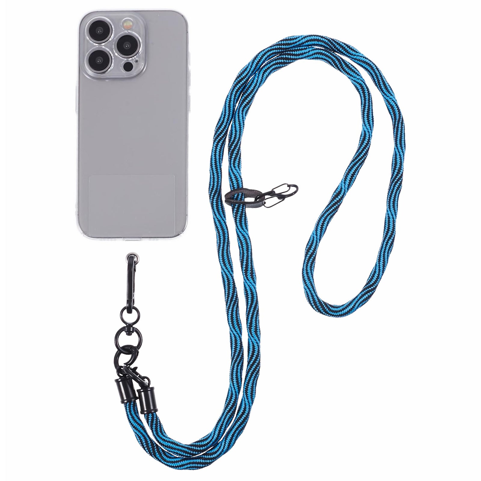 8mm Universal Phone Lanyard Strap S-Texture Neck Strap Rope with Patch