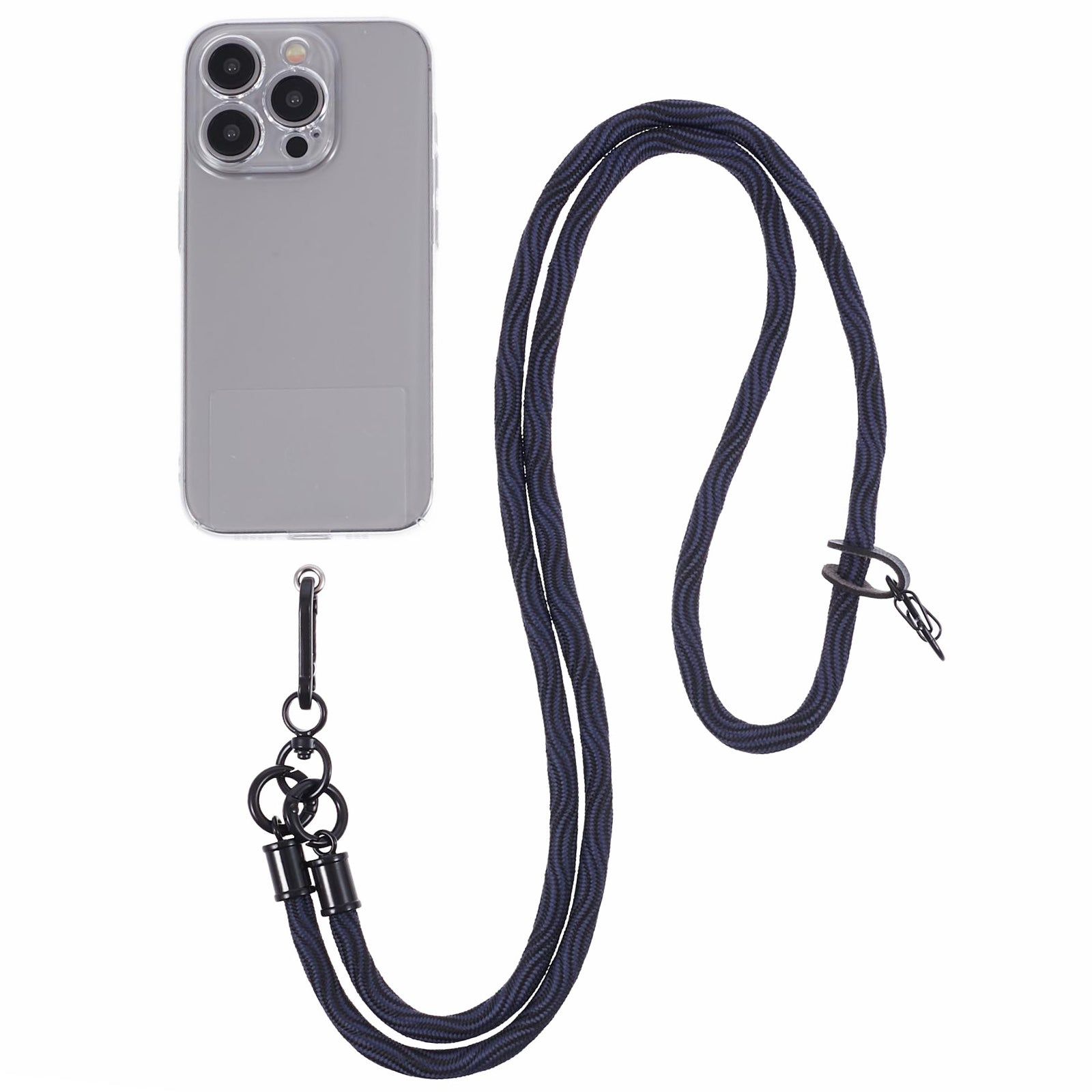 8mm Universal Phone Lanyard Strap S-Texture Neck Strap Rope with Patch