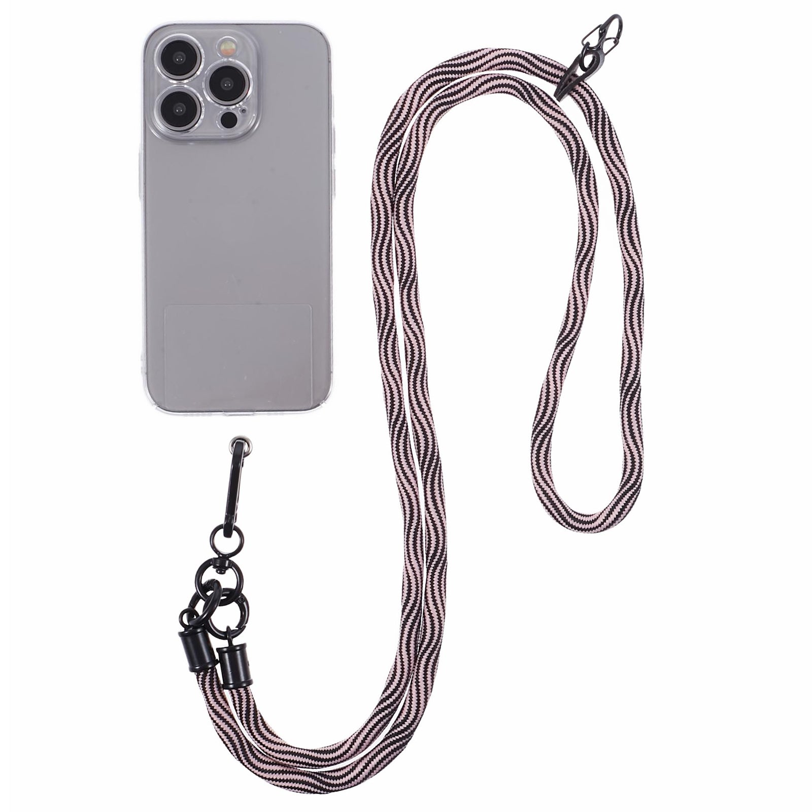 8mm Universal Phone Lanyard Strap S-Texture Neck Strap Rope with Patch