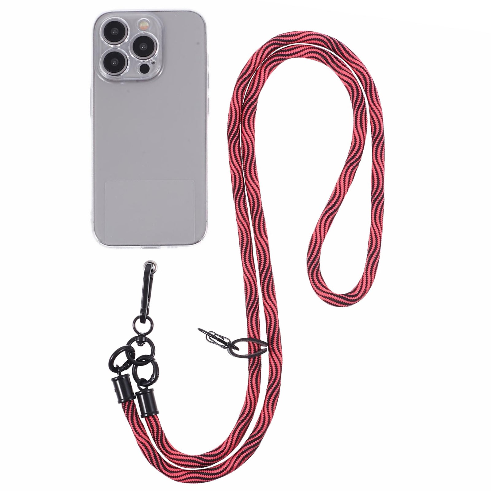 8mm Universal Phone Lanyard Strap S-Texture Neck Strap Rope with Patch