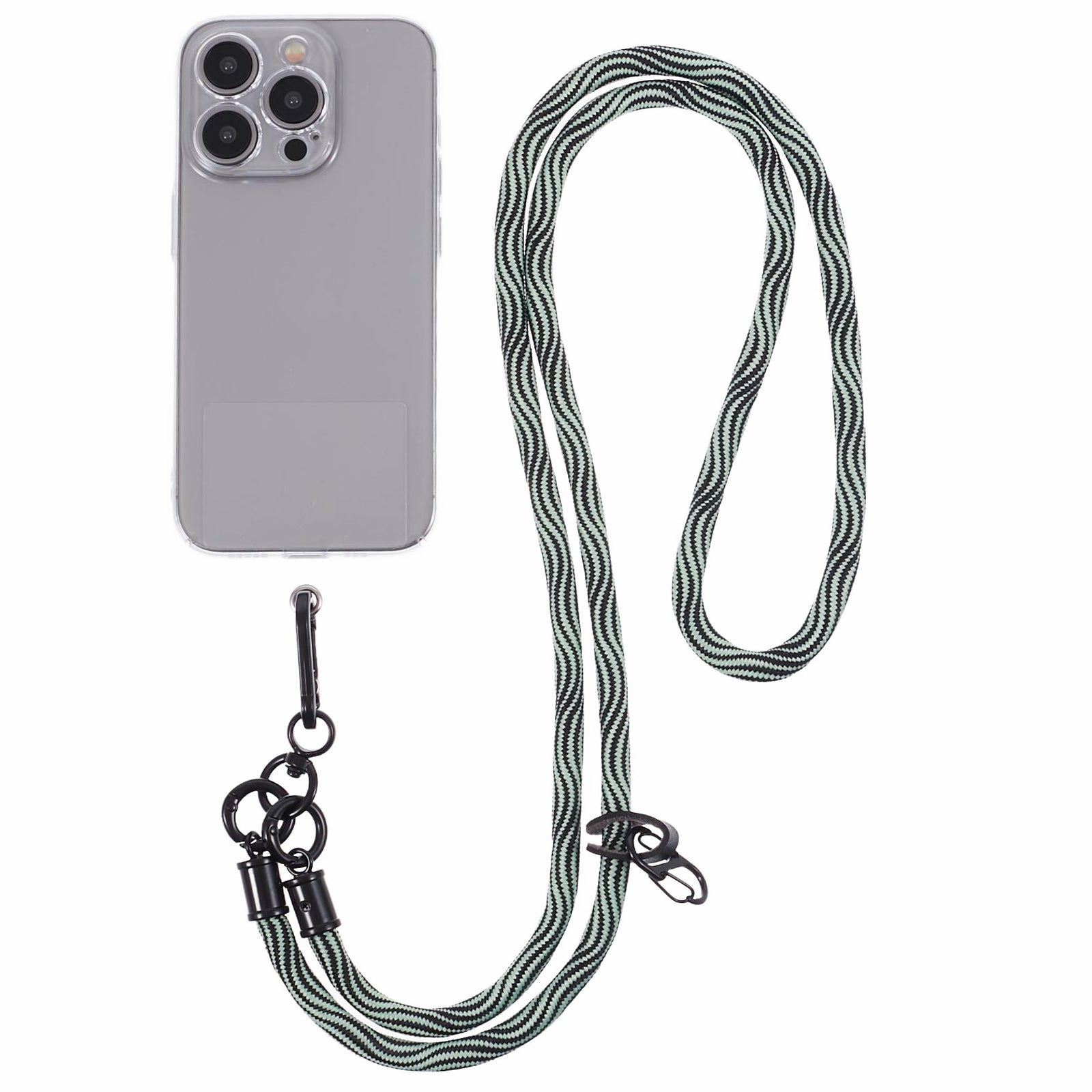 8mm Universal Phone Lanyard Strap S-Texture Neck Strap Rope with Patch