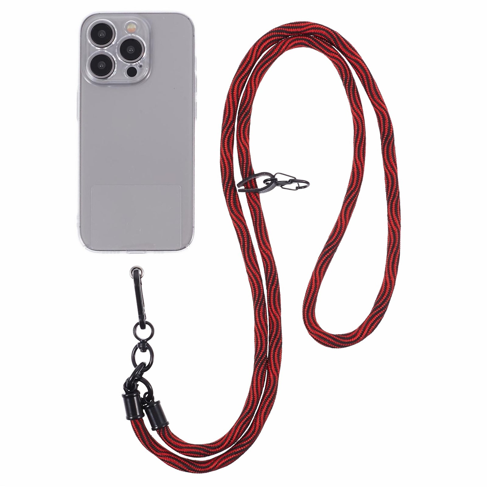 8mm Universal Phone Lanyard Strap S-Texture Neck Strap Rope with Patch