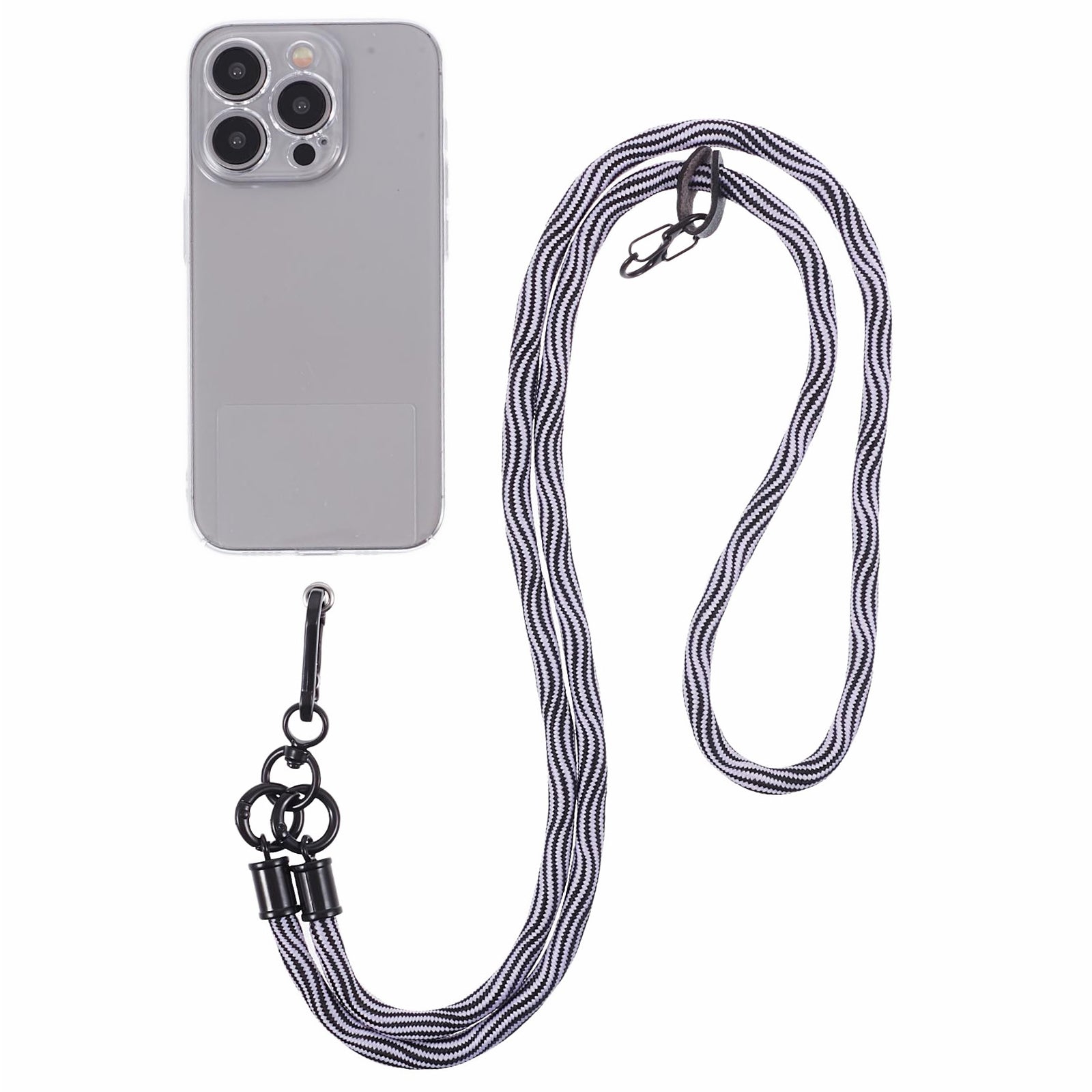 8mm Universal Phone Lanyard Strap S-Texture Neck Strap Rope with Patch