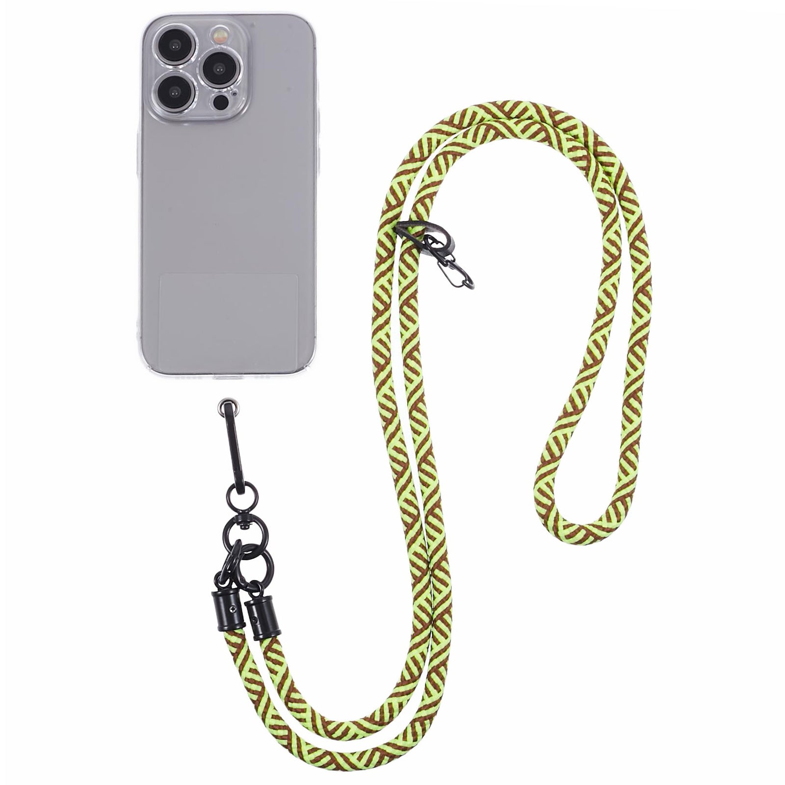 Crossbody Phone Lanyard 8mm Thickness Adjustable Phone Neck Strap with Tether Tab