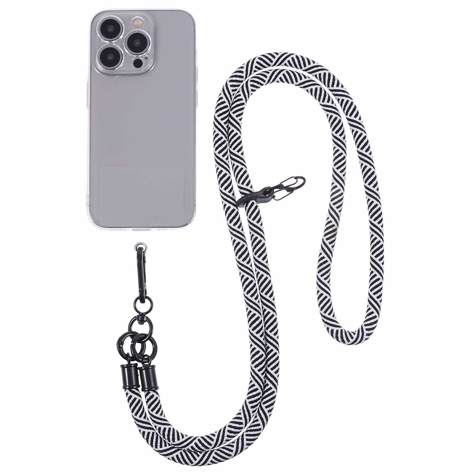 Crossbody Phone Lanyard 8mm Thickness Adjustable Phone Neck Strap with Tether Tab