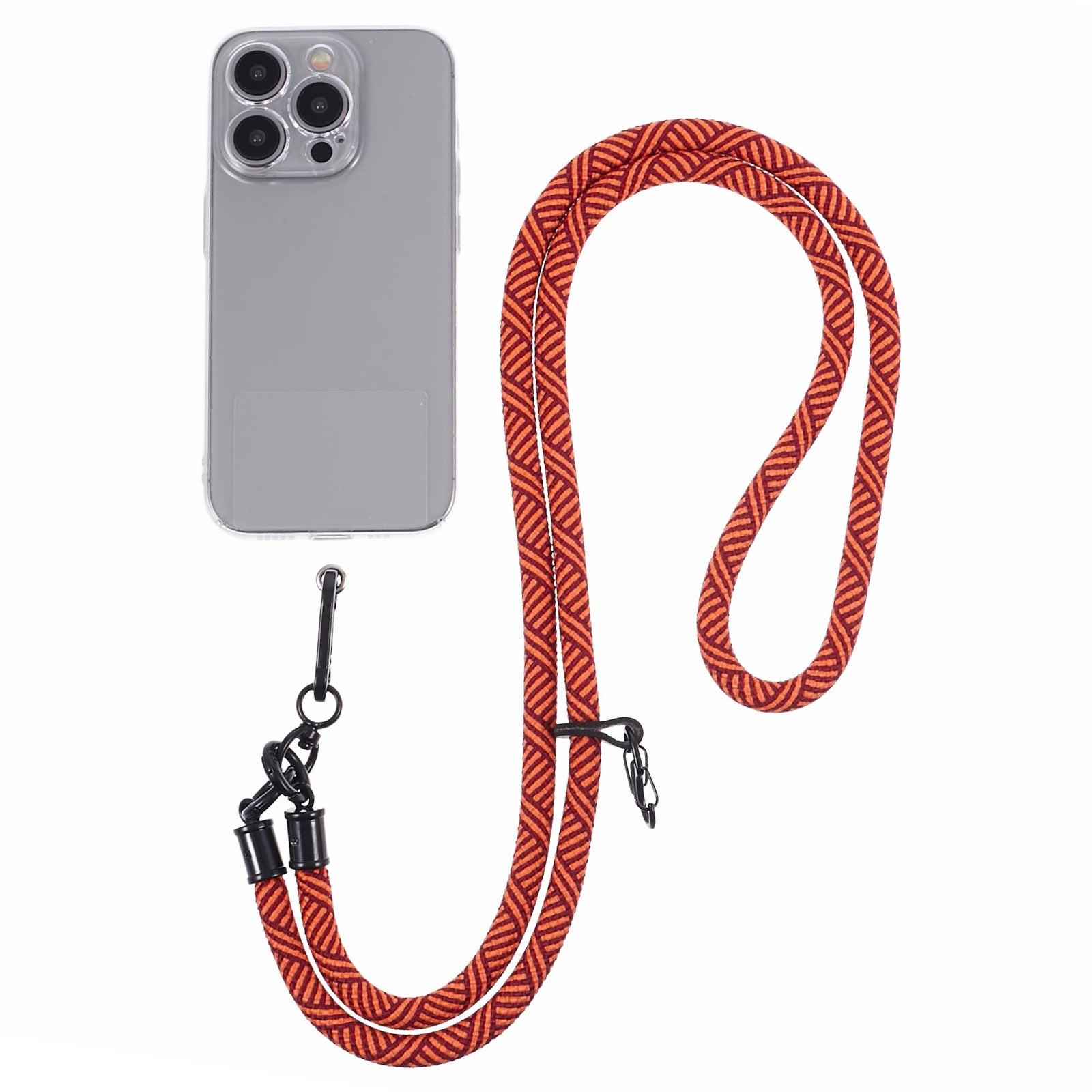 Crossbody Phone Lanyard 8mm Thickness Adjustable Phone Neck Strap with Tether Tab
