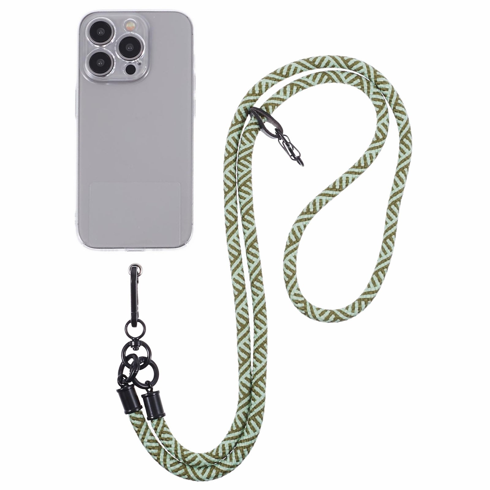 Crossbody Phone Lanyard 8mm Thickness Adjustable Phone Neck Strap with Tether Tab