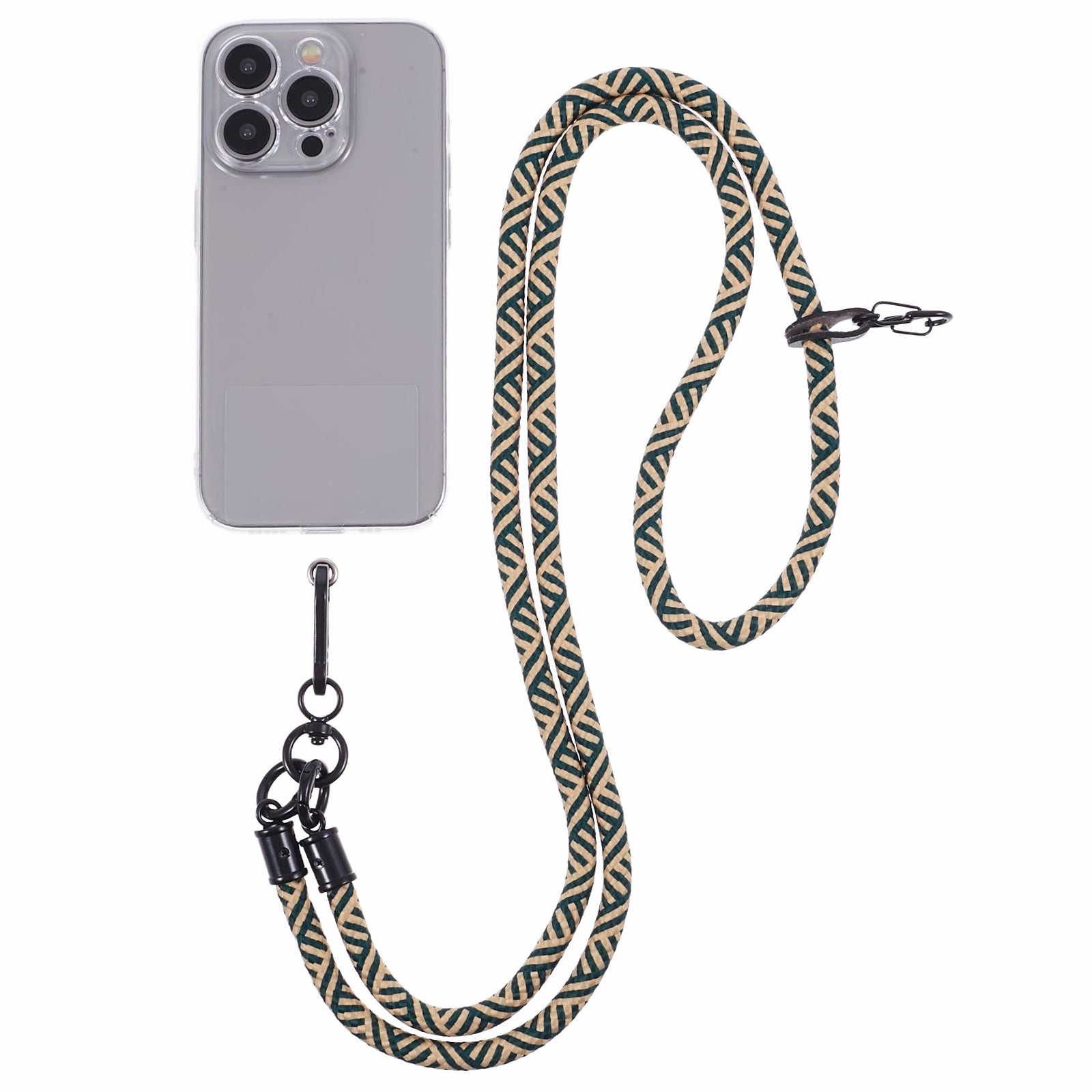 Crossbody Phone Lanyard 8mm Thickness Adjustable Phone Neck Strap with Tether Tab