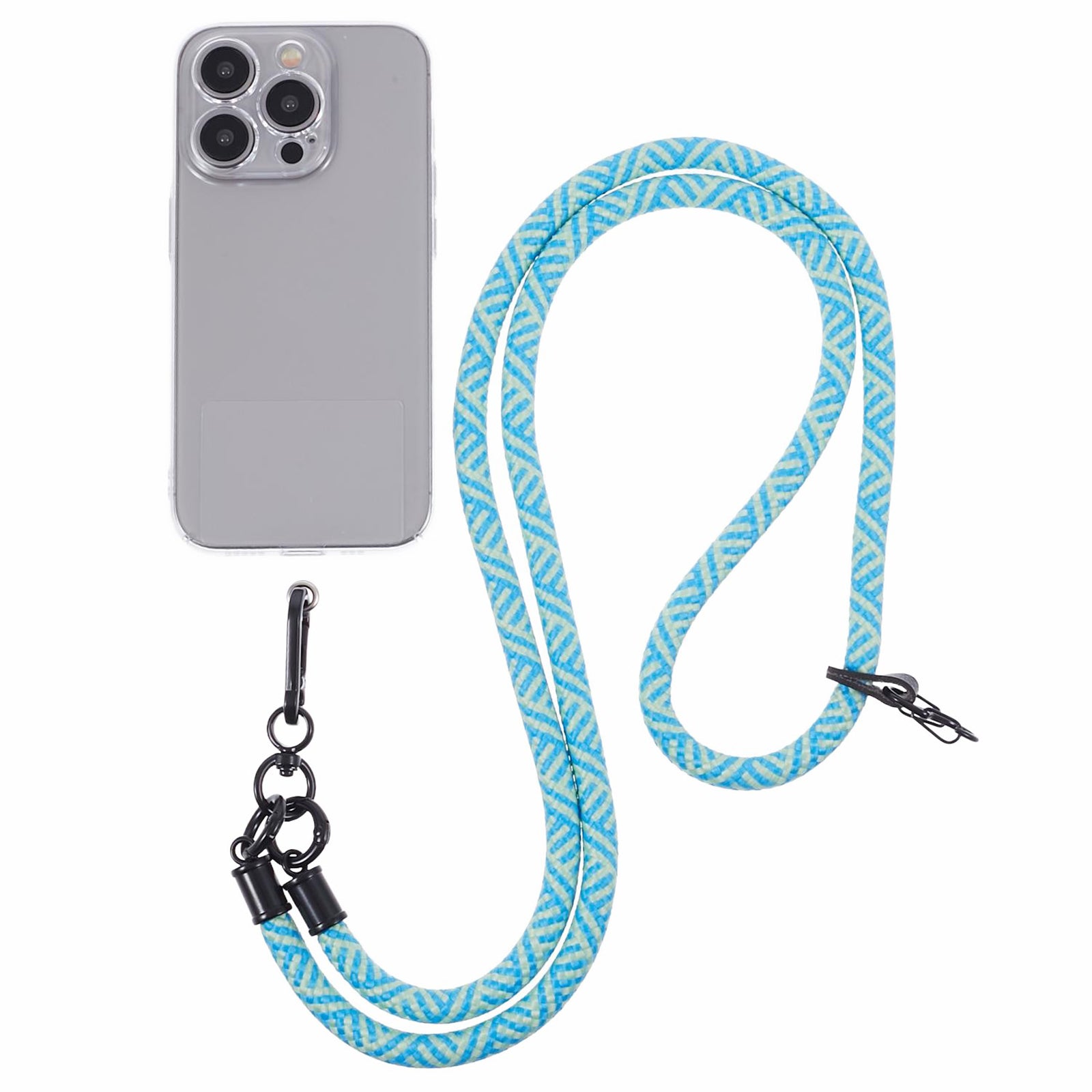 Crossbody Phone Lanyard 8mm Thickness Adjustable Phone Neck Strap with Tether Tab