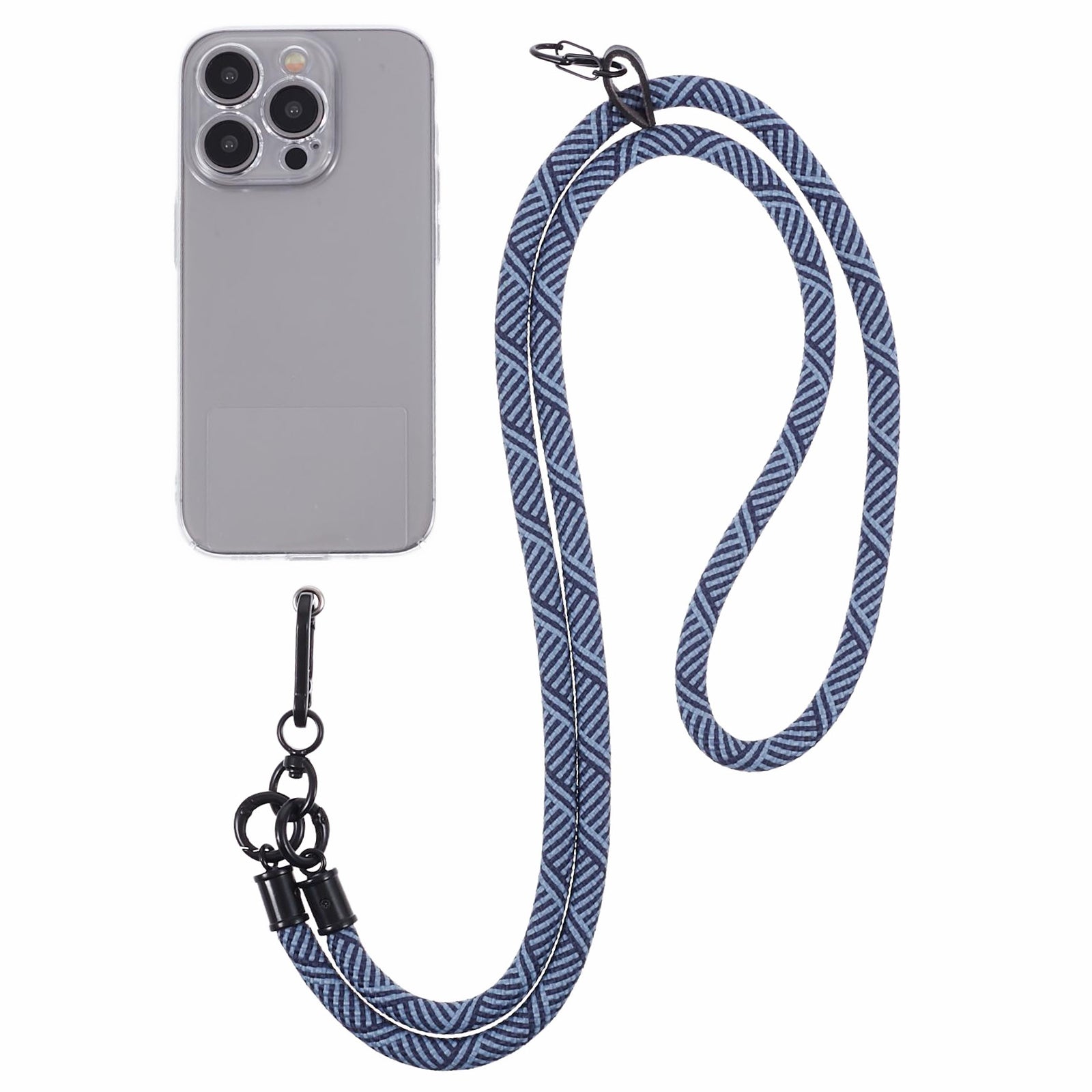 Crossbody Phone Lanyard 8mm Thickness Adjustable Phone Neck Strap with Tether Tab