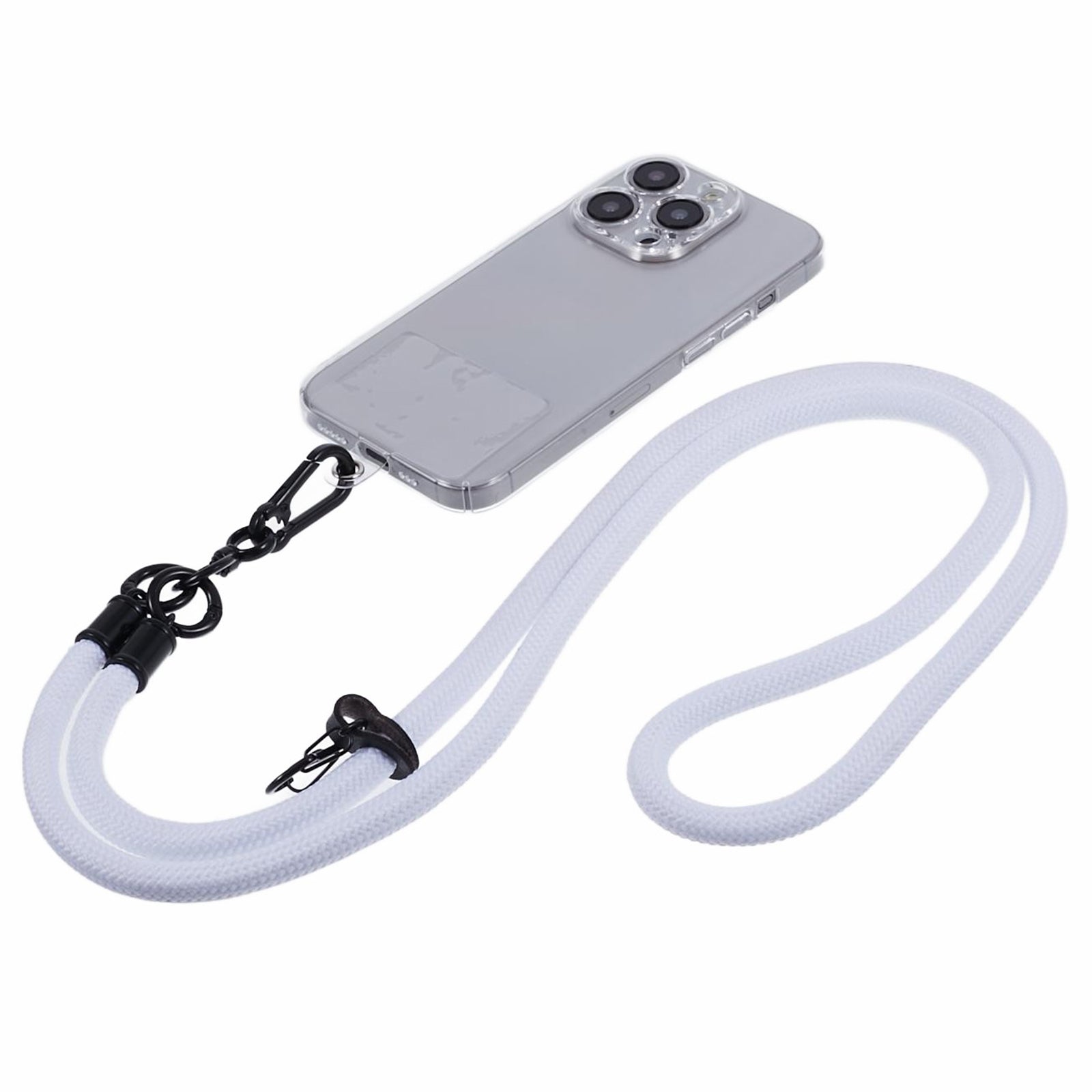 Style A Phone Strap 8mm Universal Nylon Phone Neck Lanyard with Clear Patch