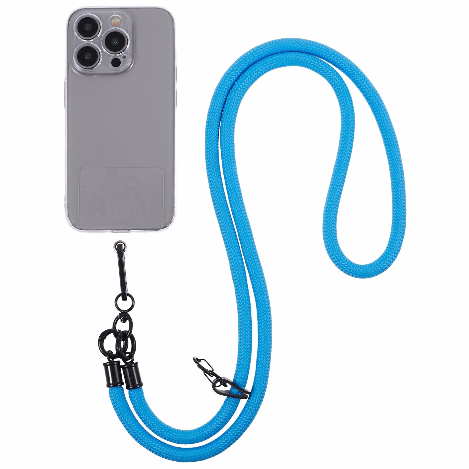 Style A Phone Strap 8mm Universal Nylon Phone Neck Lanyard with Clear Patch