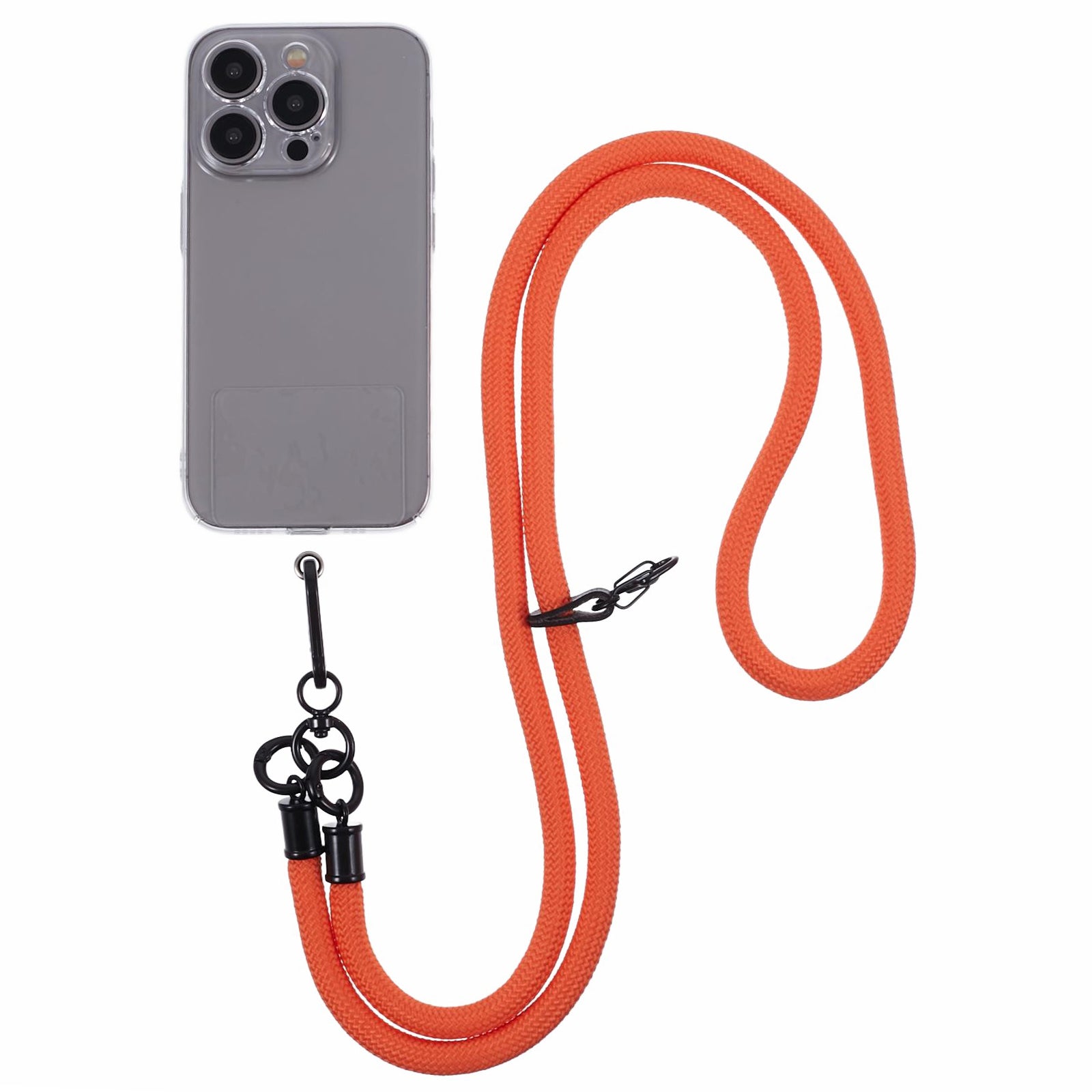 Style A Phone Strap 8mm Universal Nylon Phone Neck Lanyard with Clear Patch