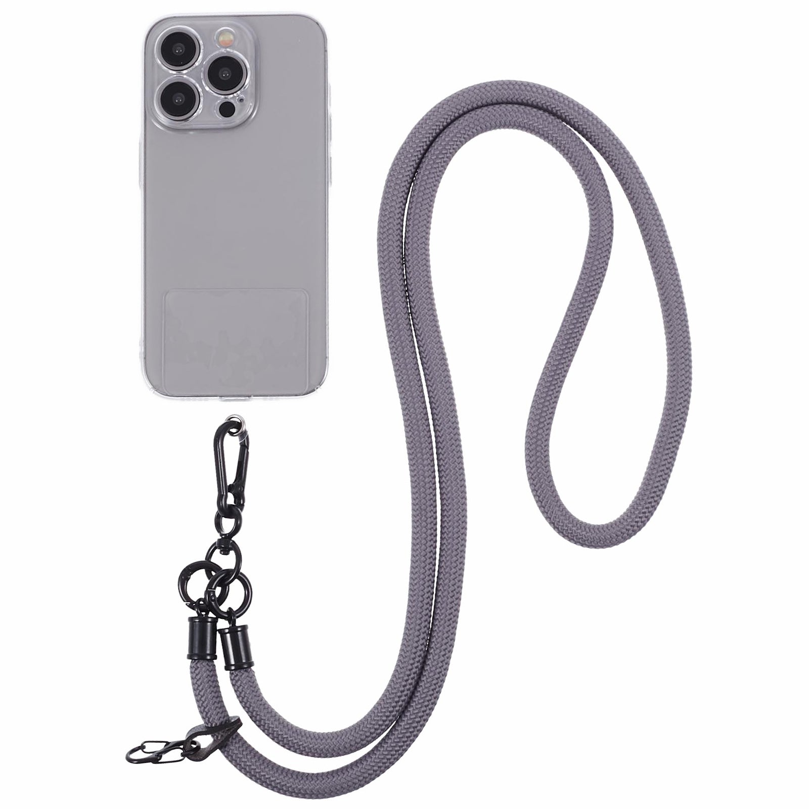 Style A Phone Strap 8mm Universal Nylon Phone Neck Lanyard with Clear Patch