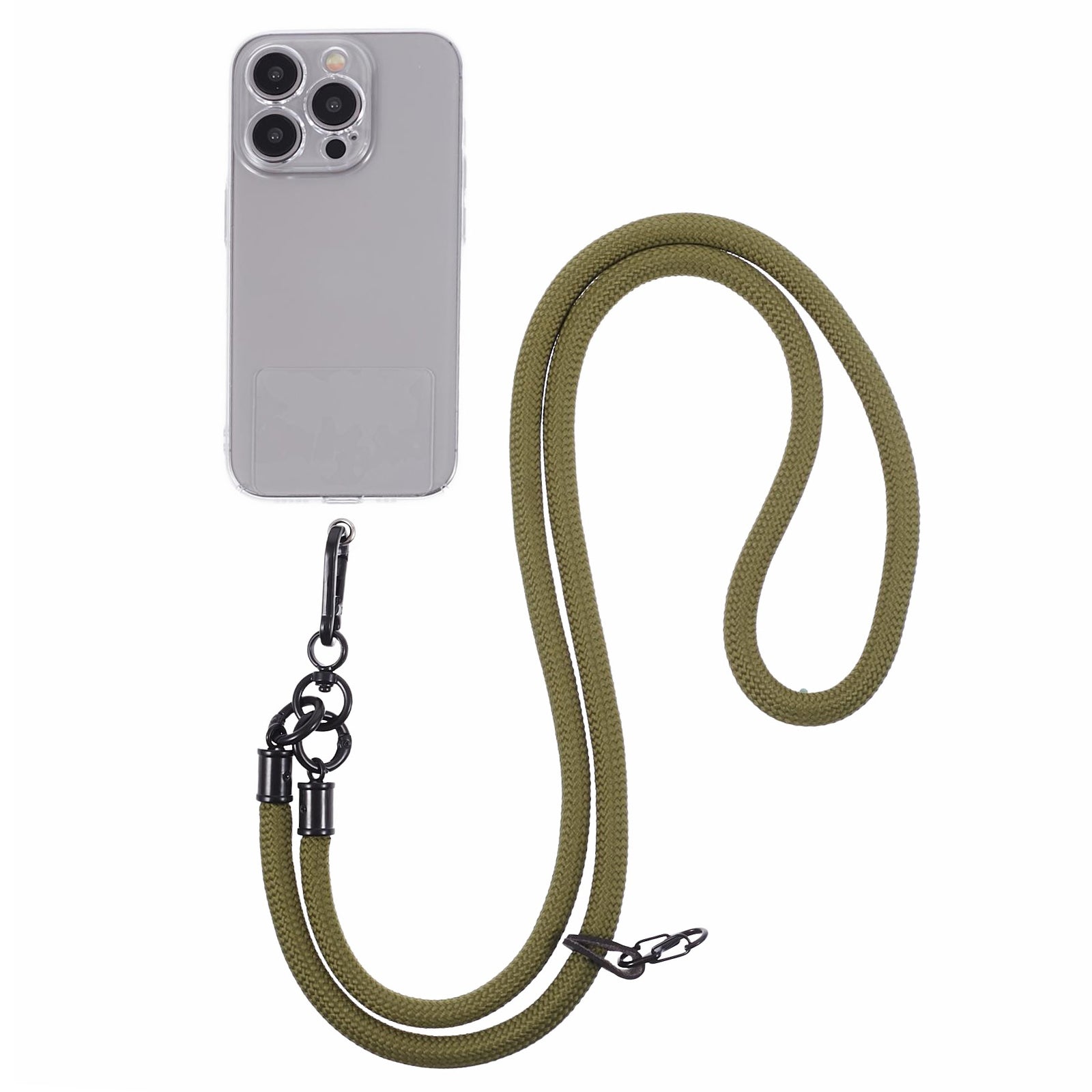 Style A Phone Strap 8mm Universal Nylon Phone Neck Lanyard with Clear Patch