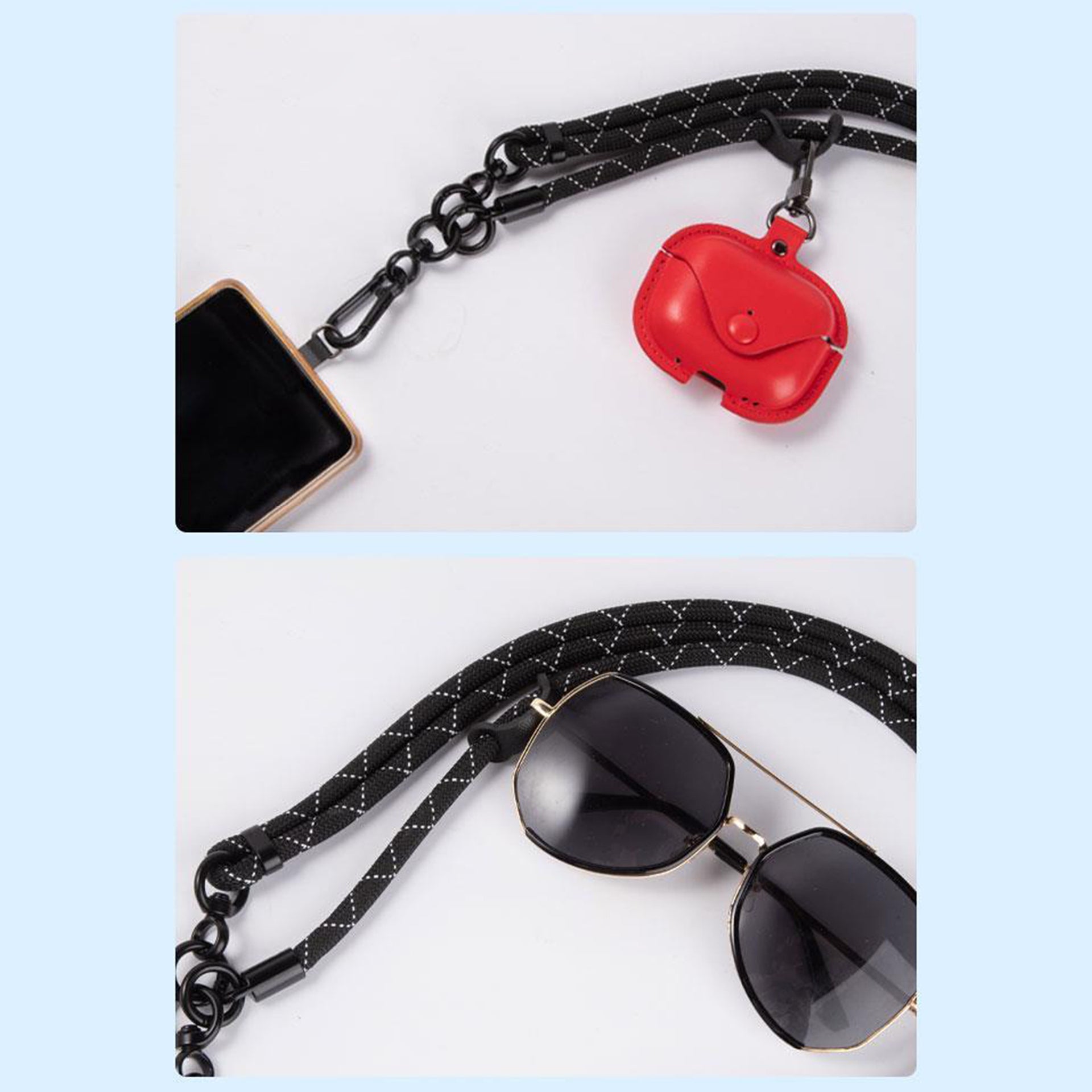 Phone Lanyard Universal 7mm Nylon Neck Strap Necklace with Tether Tab