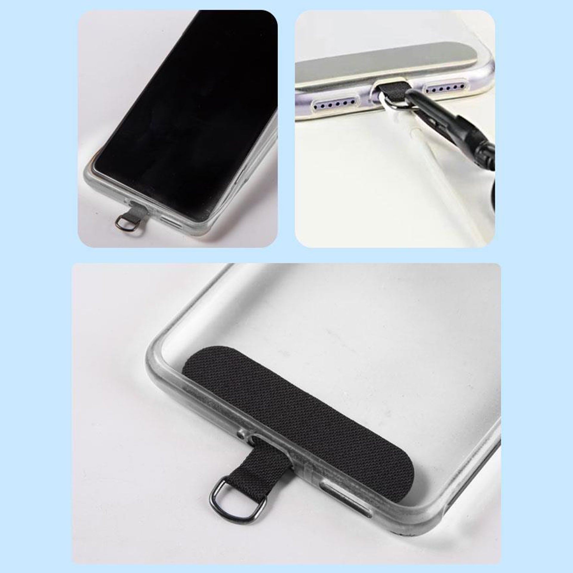 Phone Lanyard Universal 7mm Nylon Neck Strap Necklace with Tether Tab