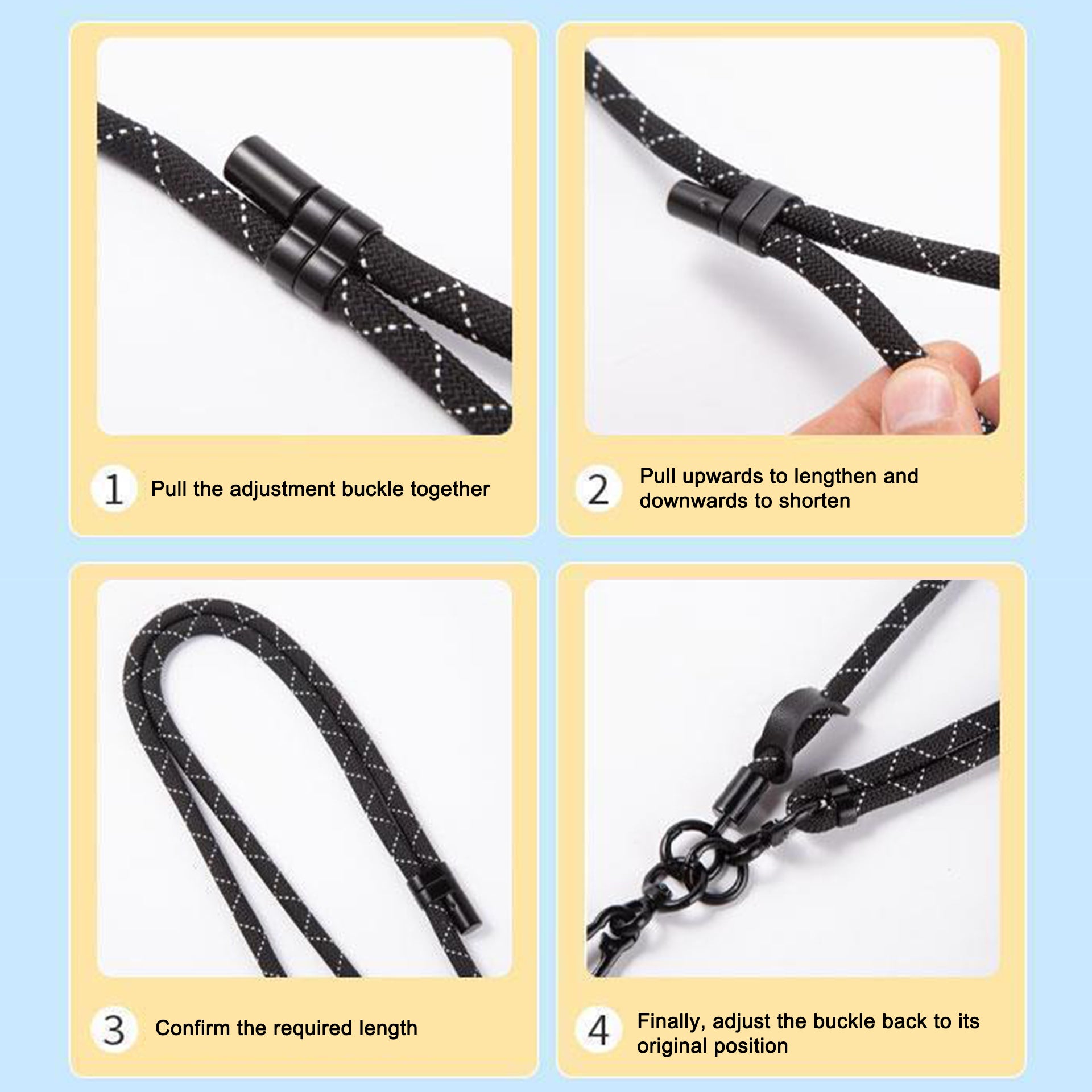 Phone Lanyard Universal 7mm Nylon Neck Strap Necklace with Tether Tab