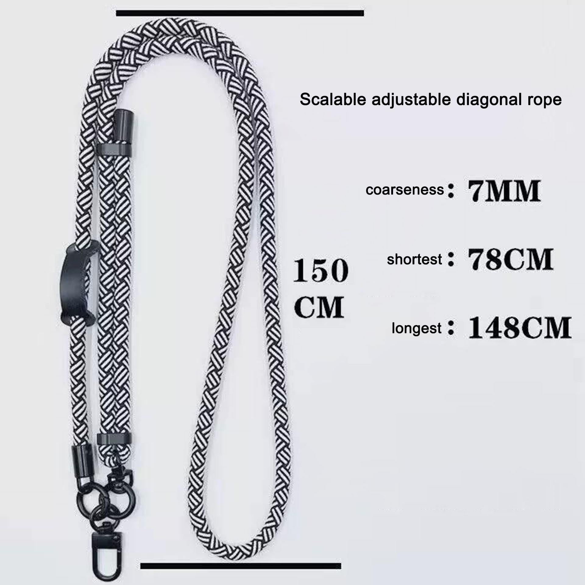 Phone Lanyard Universal 7mm Nylon Neck Strap Necklace with Tether Tab