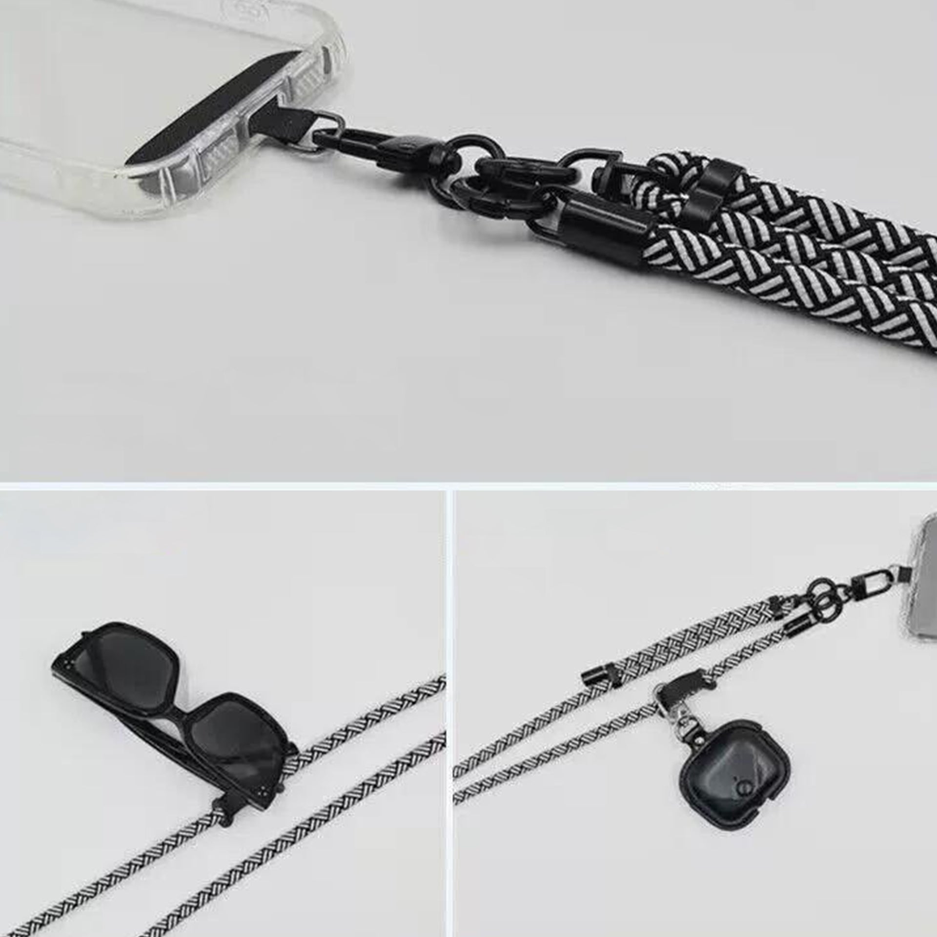 Phone Lanyard Universal 7mm Nylon Neck Strap Necklace with Tether Tab