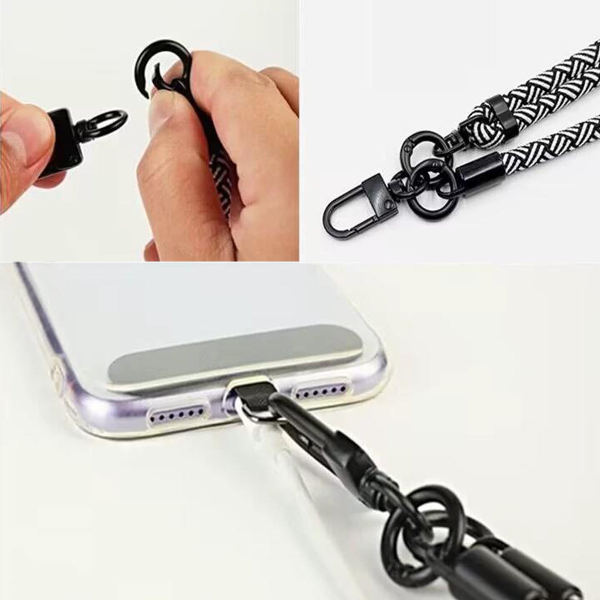 Phone Lanyard Universal 7mm Nylon Neck Strap Necklace with Tether Tab