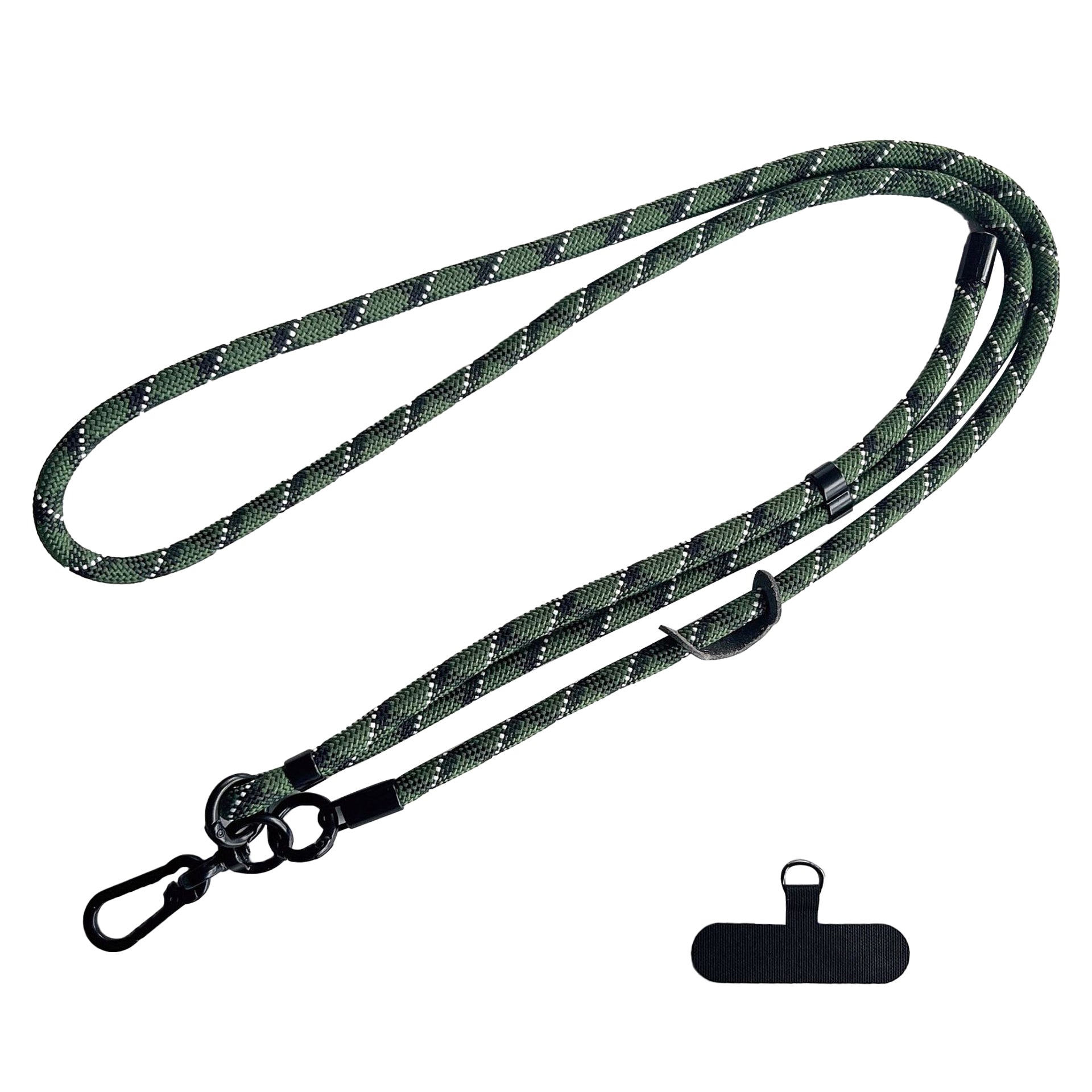 7mm Nylon Phone Lanyard Dual Color Crossbody Carrier Phone Charm with Tether Tab