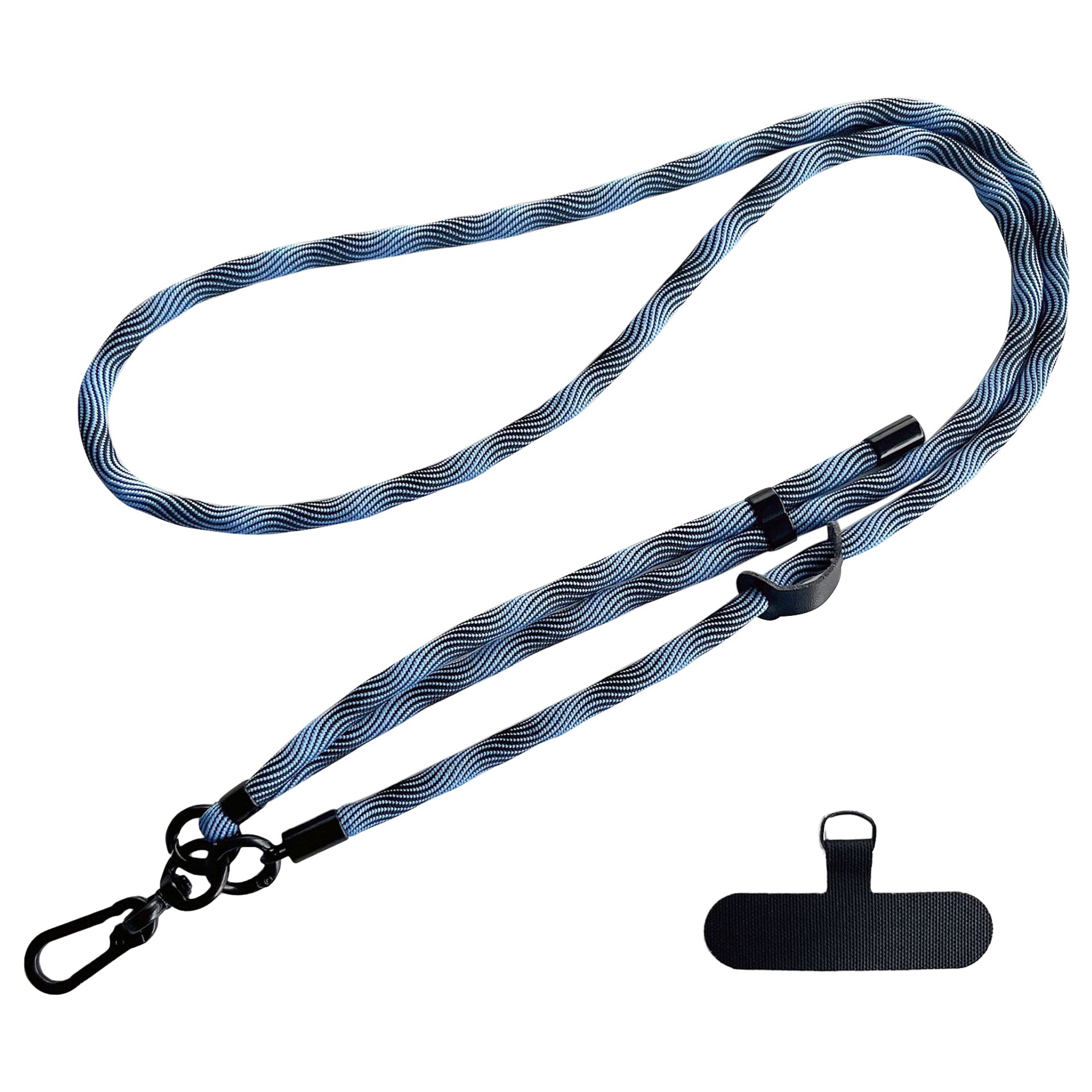 Crossbody Phone Lanyard Strap with Patch 7mm Thickness Adjustable Nylon Neck Strap