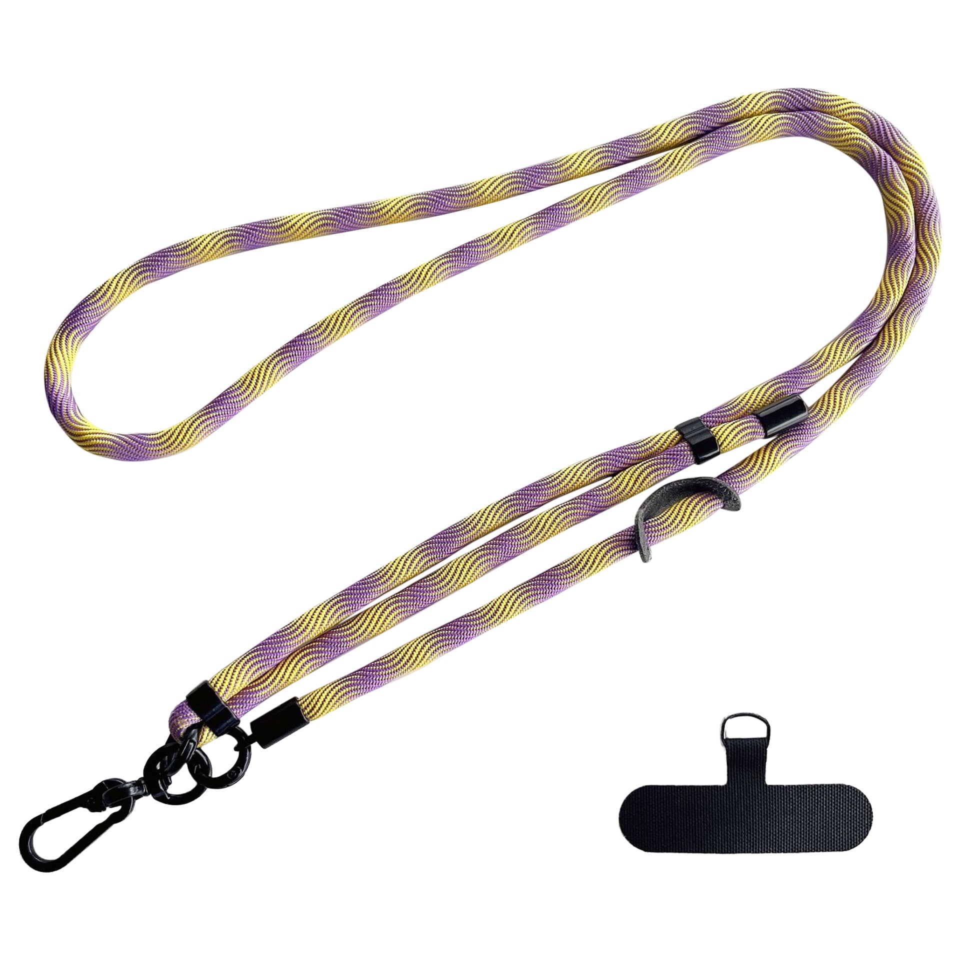 Crossbody Phone Lanyard Strap with Patch 7mm Thickness Adjustable Nylon Neck Strap