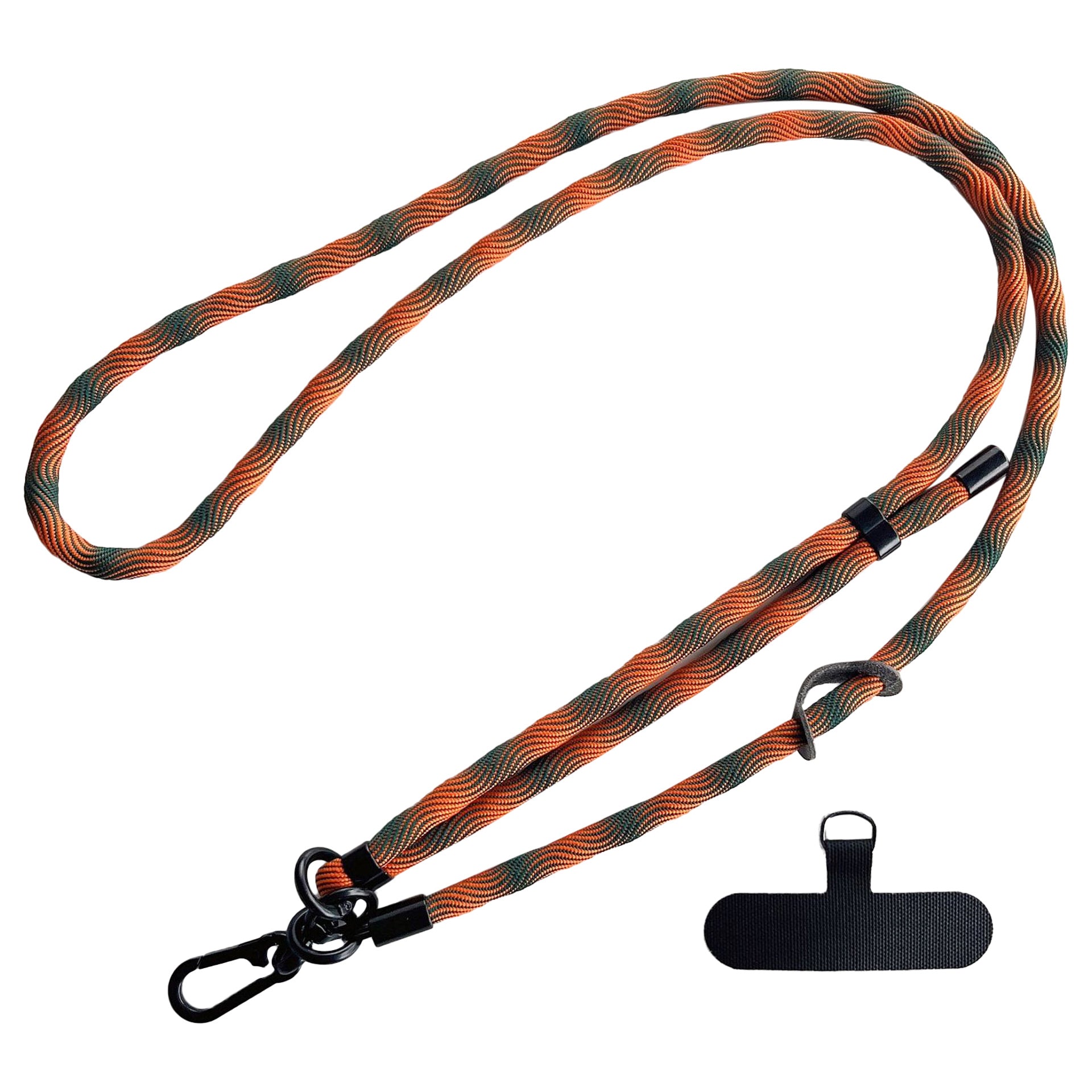 Crossbody Phone Lanyard Strap with Patch 7mm Thickness Adjustable Nylon Neck Strap