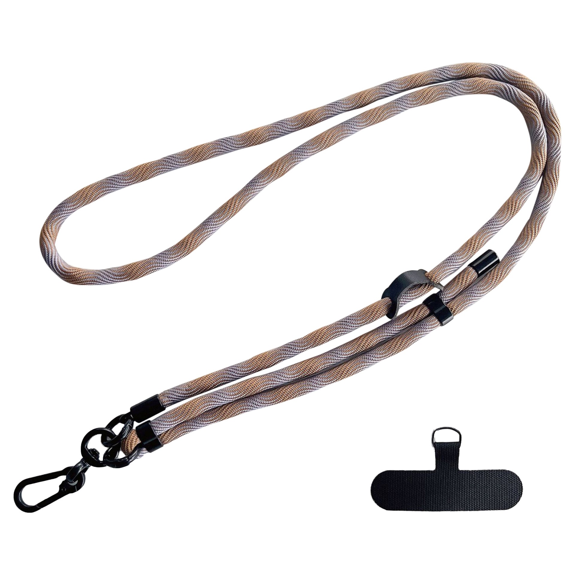 Crossbody Phone Lanyard Strap with Patch 7mm Thickness Adjustable Nylon Neck Strap