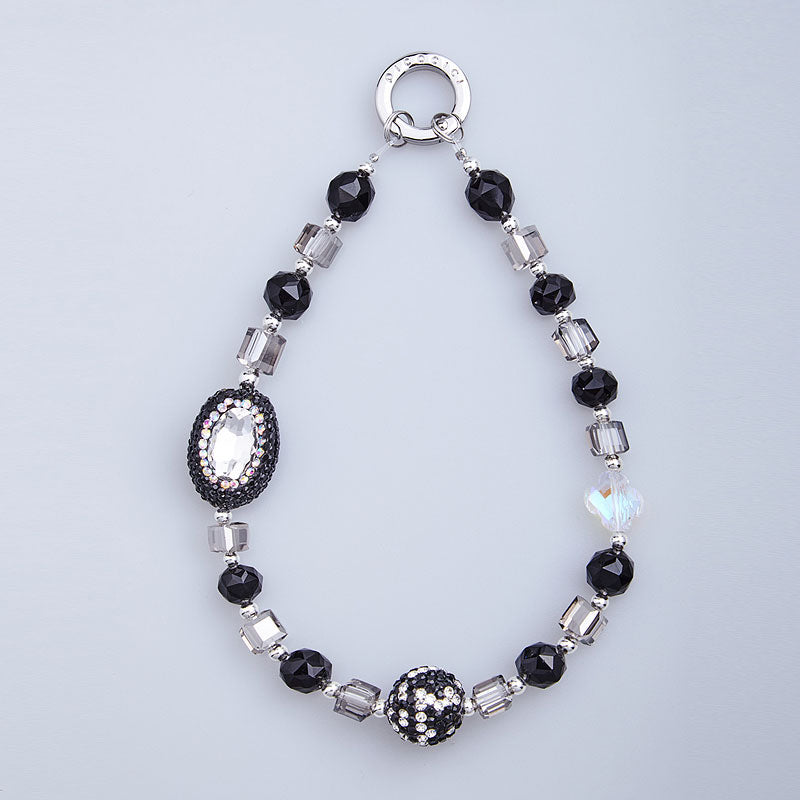 PICOCICI Mobile Phone Charm Strap Rhinestones Pearls Beads Phone Wrist Strap Lanyard