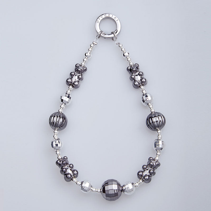 PICOCICI Electroplated Cartoon Bear Decor Phone Anti-drop Wrist Band Beaded Bracelet