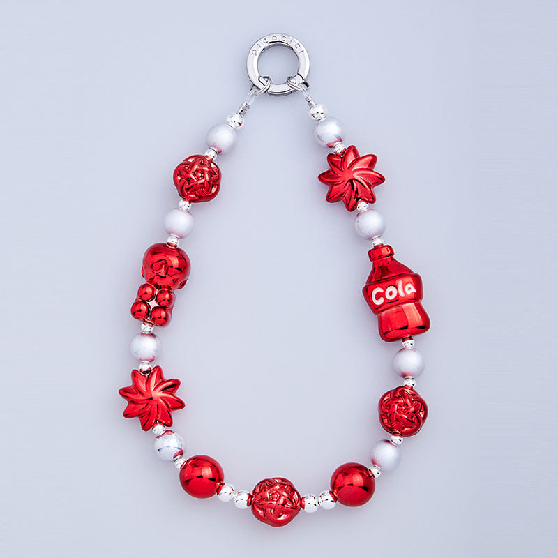 PICOCICI Electroplating Cola Baby Boy Decor Beaded Bracelet Phone Lanyard Hand Chain