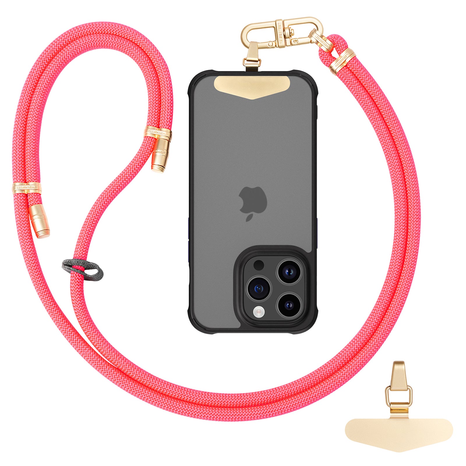 LEEU DESIGN Phone Lanyard 160cm Adjustable Crossbody Cell Phone Neck Strap with Pad