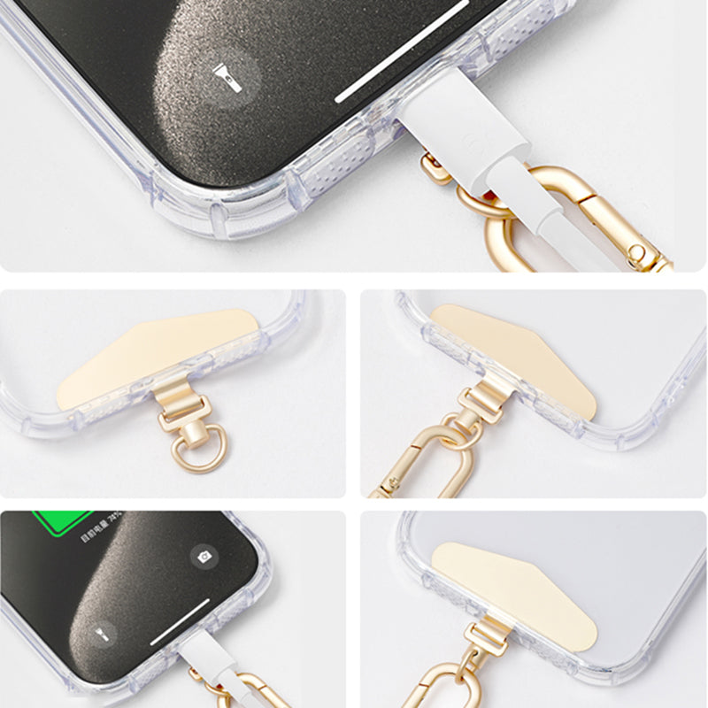 LEEU DESIGN Ultra Slim Phone Tether Tabs for Phone Case Lanyard Anti-Lost Metal Safety Patch