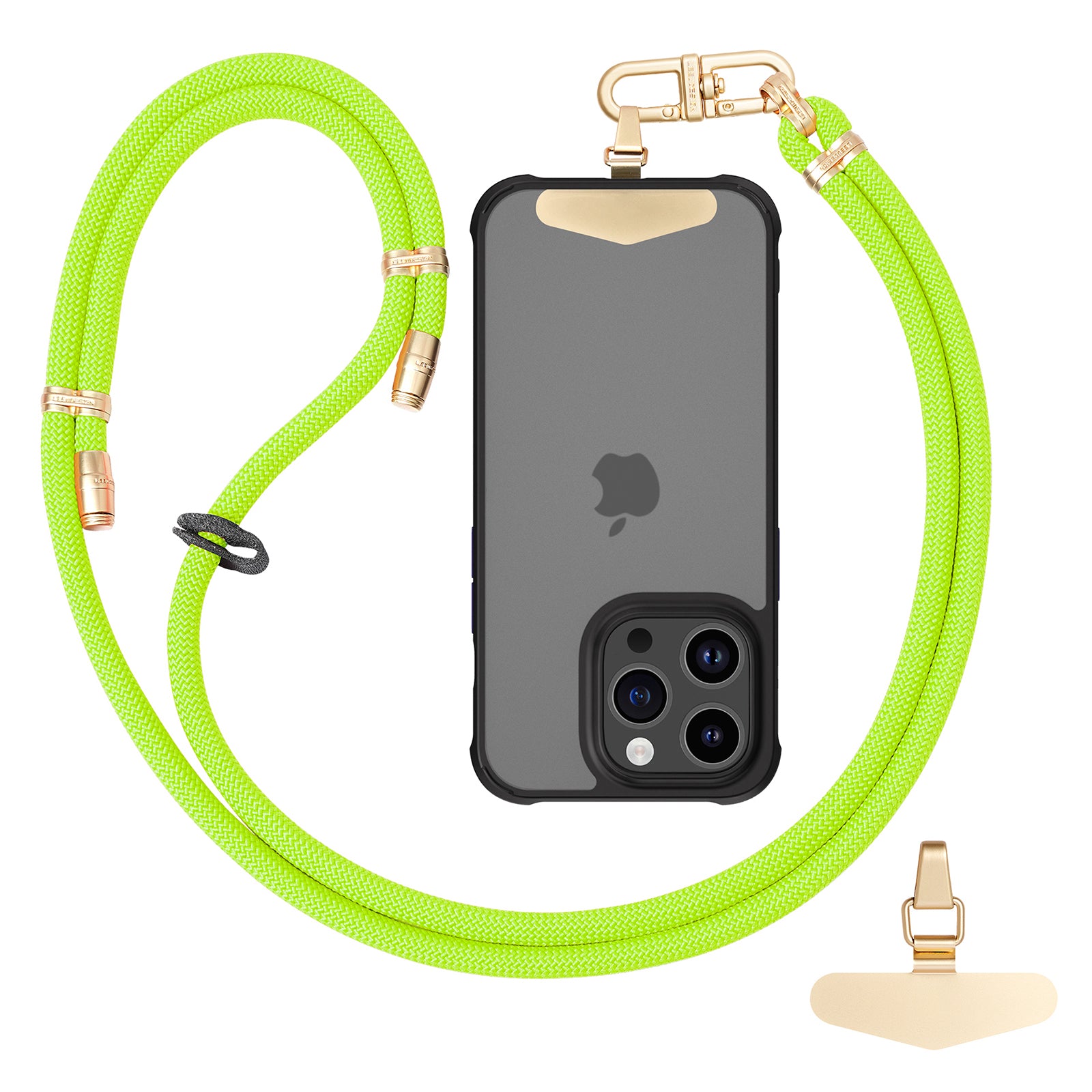 LEEU DESIGN 120cm Smartphone Shoulder Strap with Metal Tether Tab, Adjustable Cell Phone Polyester Lanyard