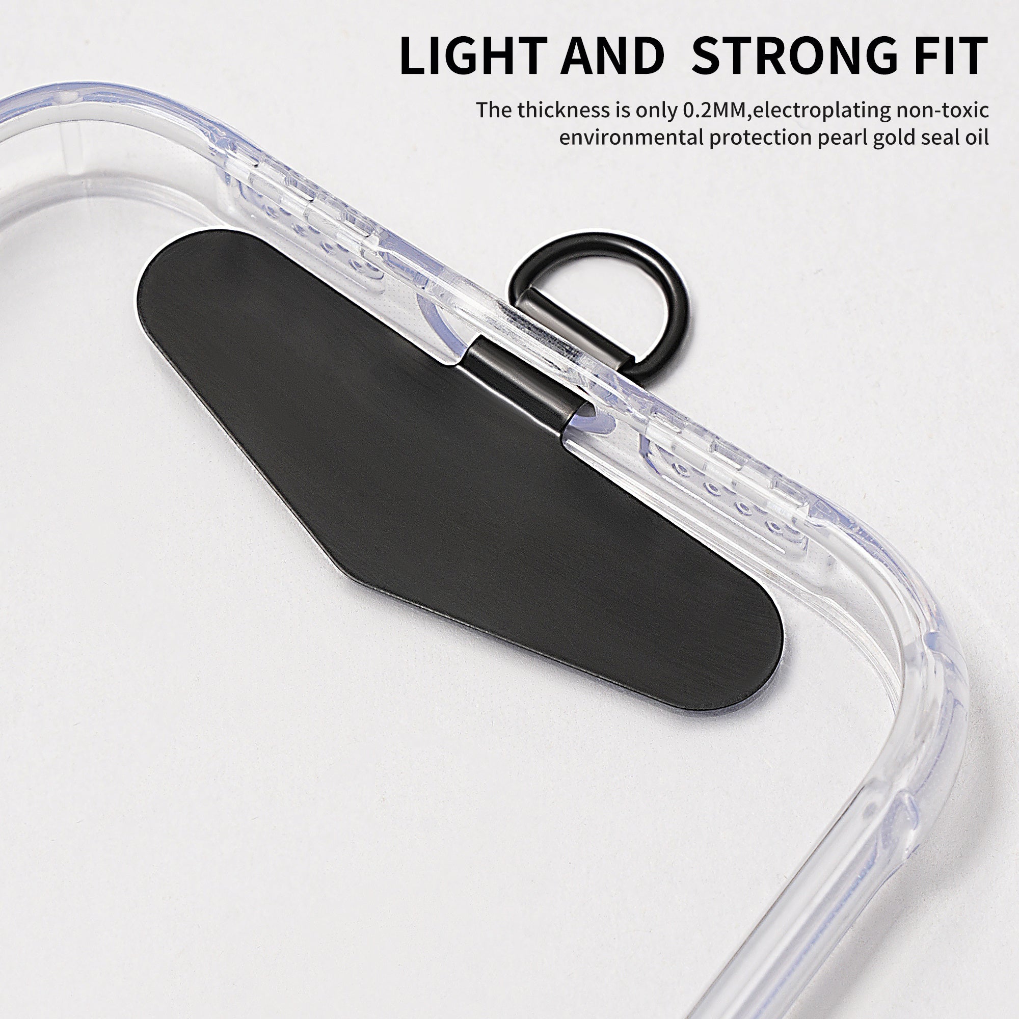 D-Ring Phone Tether Tab Universal Metal Patch Pad for Phone Lanyard Strap