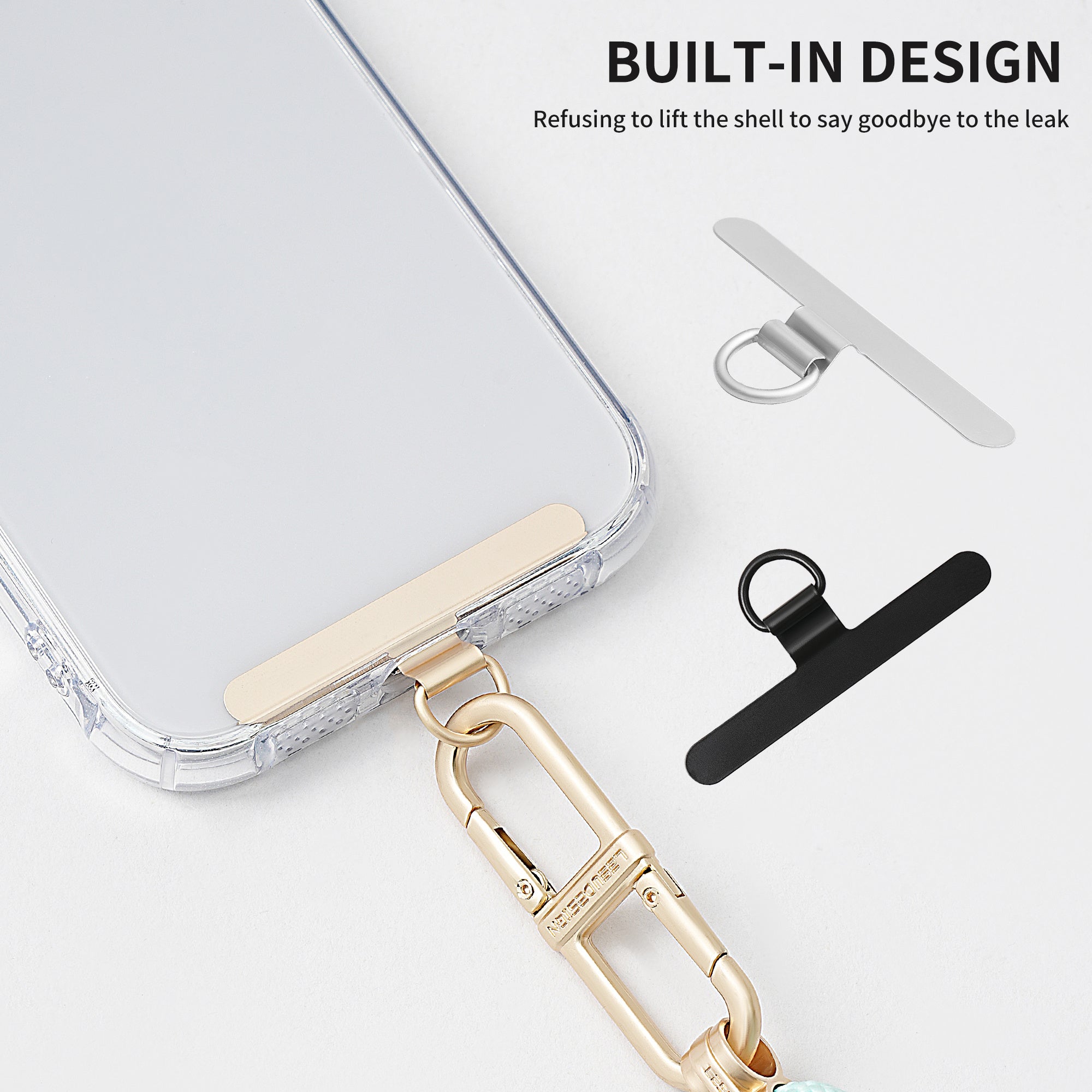 D-Buckle Phone Tether Tab Crossbody Phone Lanyard Pad Universal Metal Phone Strap Patch