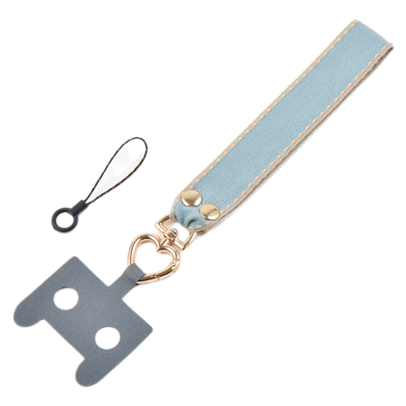 Polyester Phone Lanyard Anti-lost Cell Phone Wrist Strap with Connection Sheet and Small Rope
