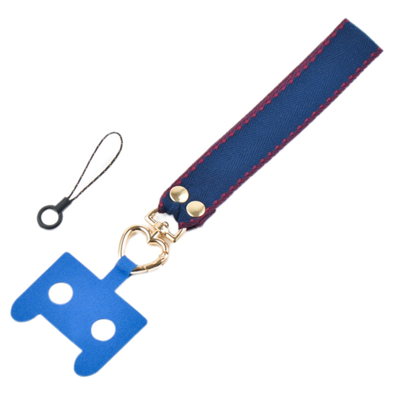 Polyester Phone Lanyard Anti-lost Cell Phone Wrist Strap with Connection Sheet and Small Rope