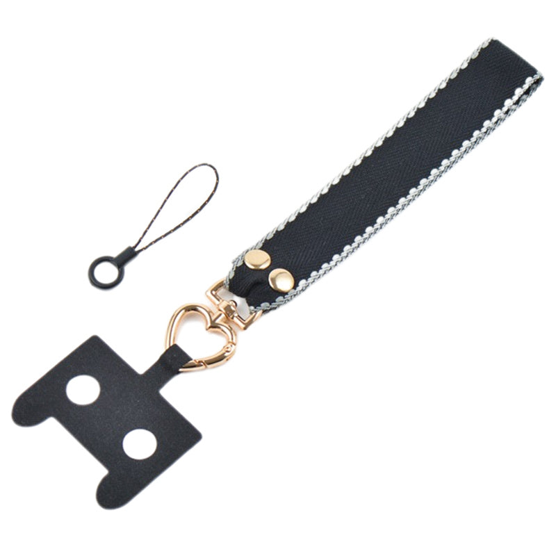 Polyester Phone Lanyard Anti-lost Cell Phone Wrist Strap with Connection Sheet and Small Rope