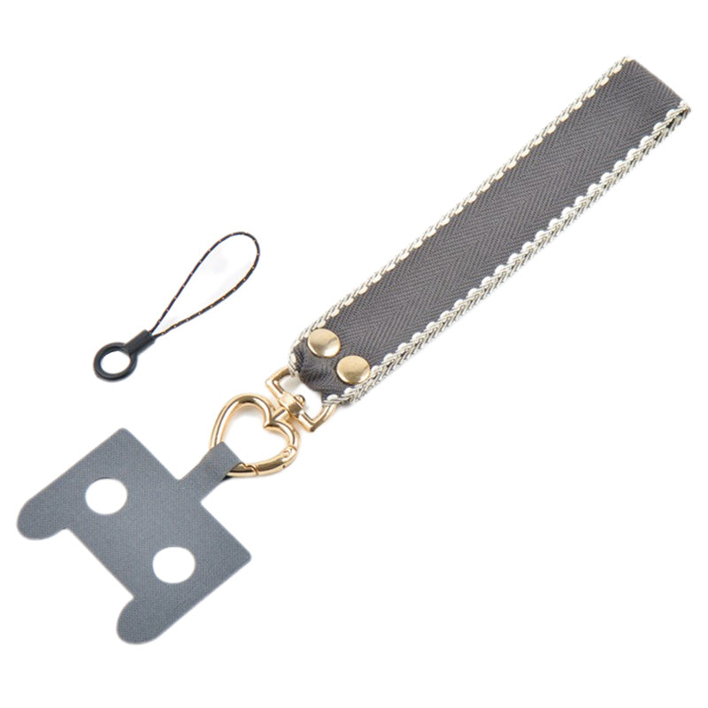 Polyester Phone Lanyard Anti-lost Cell Phone Wrist Strap with Connection Sheet and Small Rope