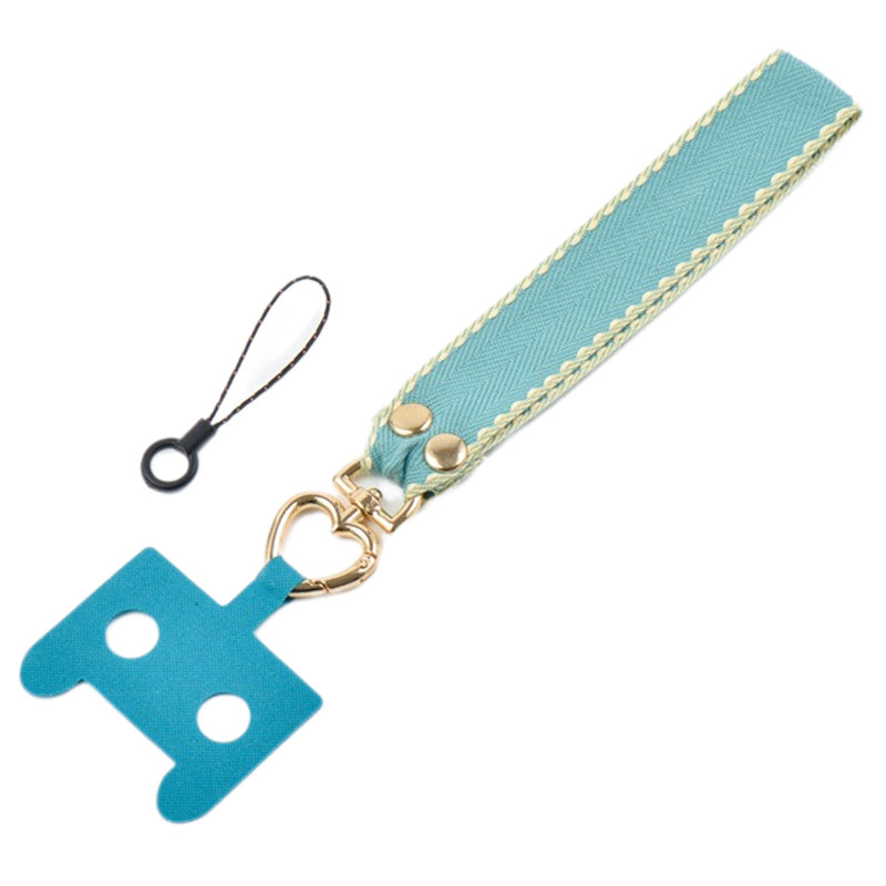 Polyester Phone Lanyard Anti-lost Cell Phone Wrist Strap with Connection Sheet and Small Rope