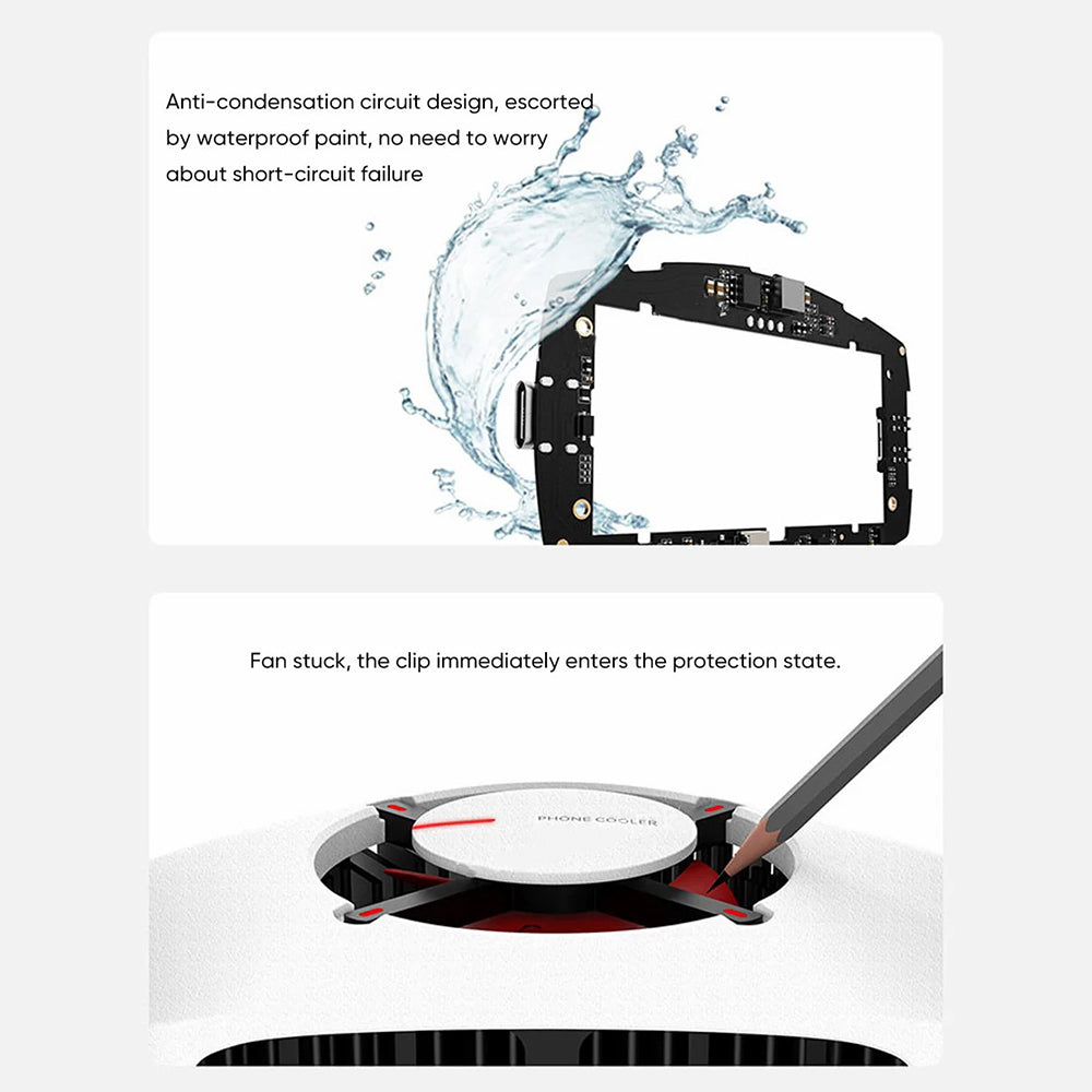 ONEPLUS PCV02 18W Phone Cooler for 70-82mm Width Phone PC+Aluminum Alloy+Silicone Cellphone Radiator
