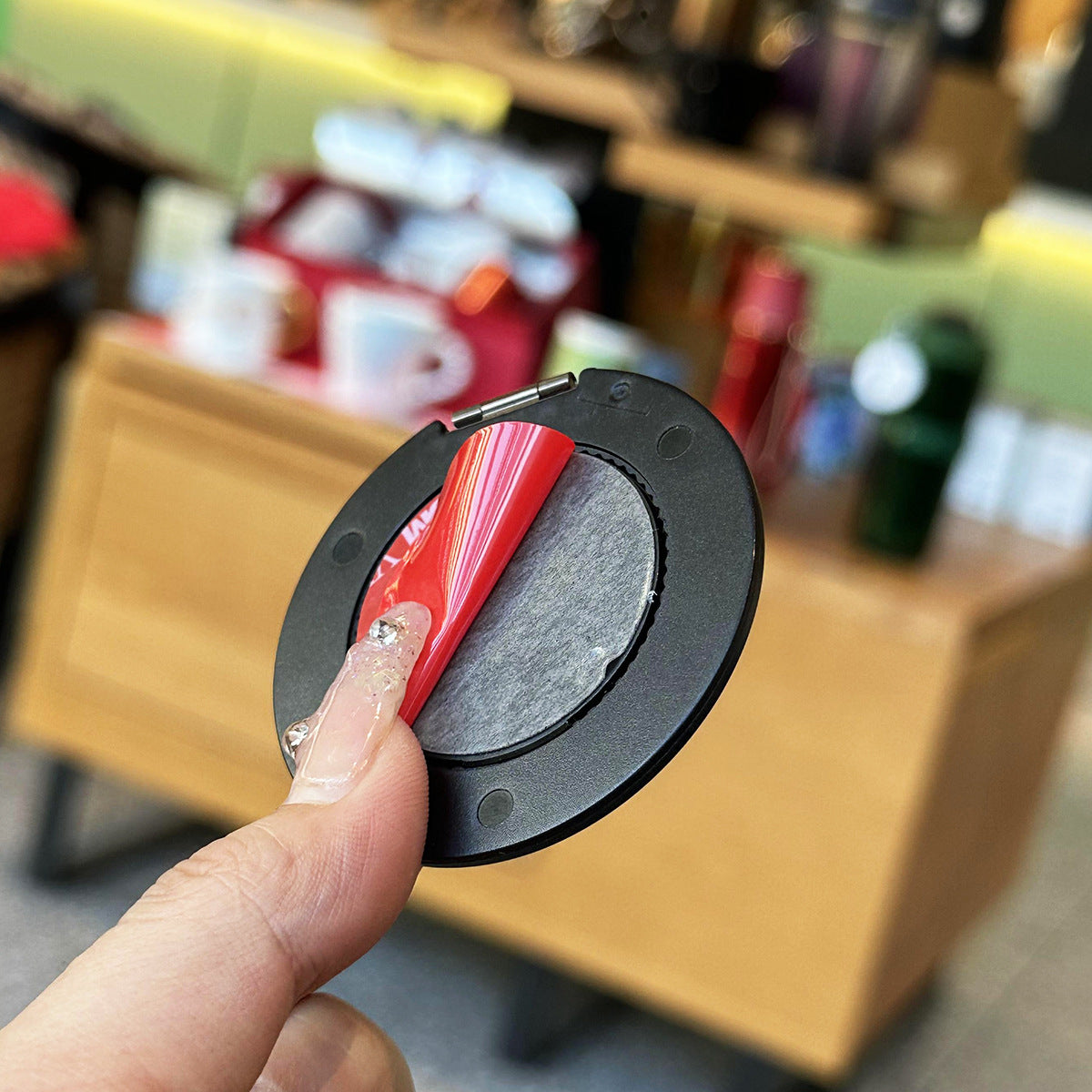 360 Degree Rotation Adhesive Finger Ring Kickstand Compatible with MagSafe