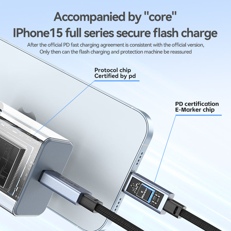 JASOZ D119 1m USB4 8K / 60Hz PD 240W Type-C Fast Charging Cable Compatible with Thunderbolt 3