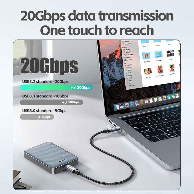 JASOZ D120 1m USB3.2 4K / 60Hz PD 240W Type-C Fast Charging Cable for iPhone 15