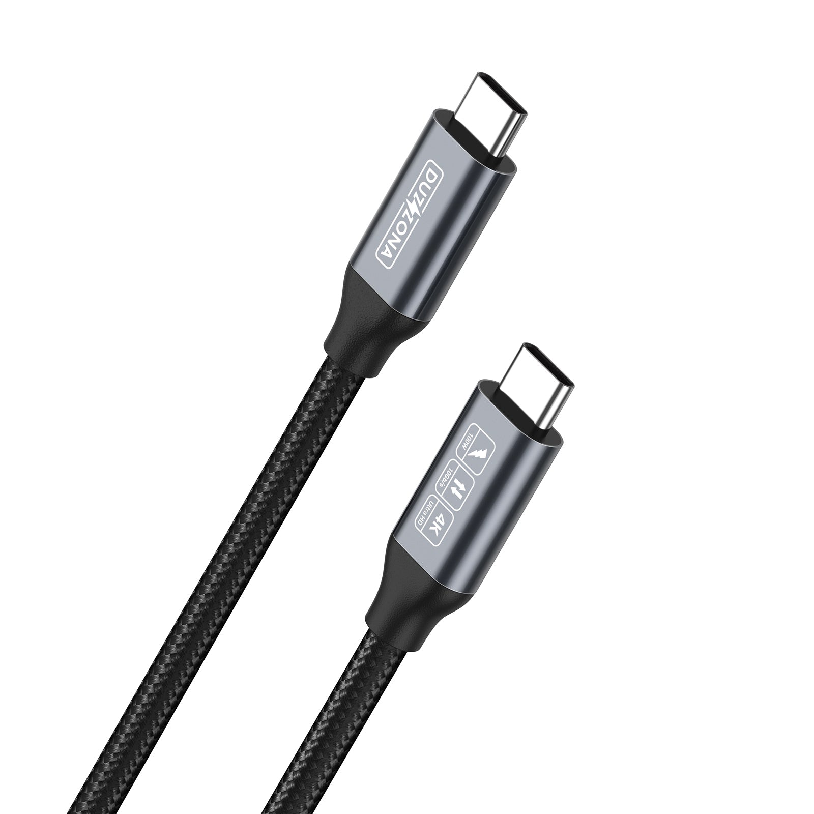 DUZZONA A9 1m PD 100W 10Gbps 4K USB-C to USB-C Cable Fast Charging Data Cord